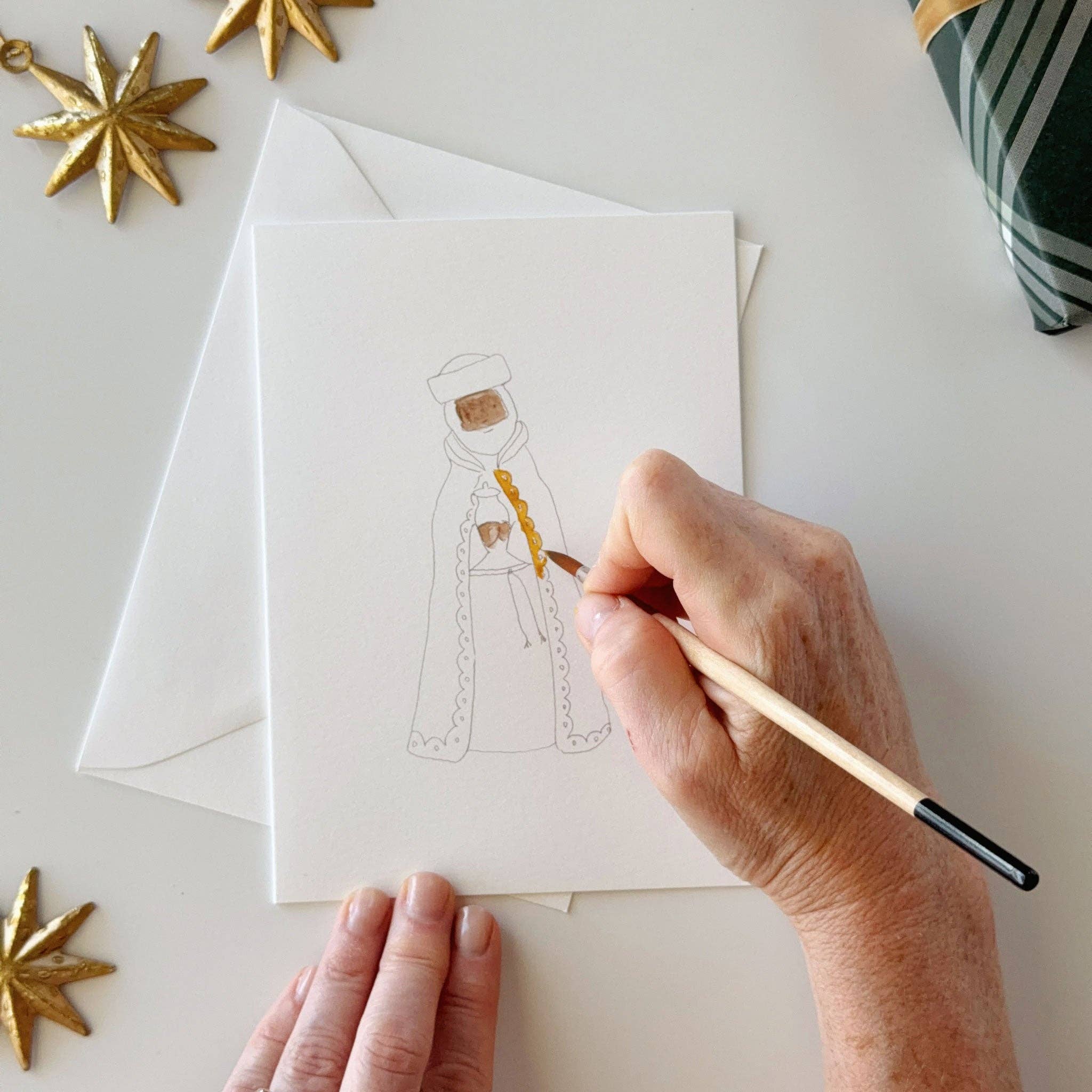 Emily Lex Nativity Paintable Notecard