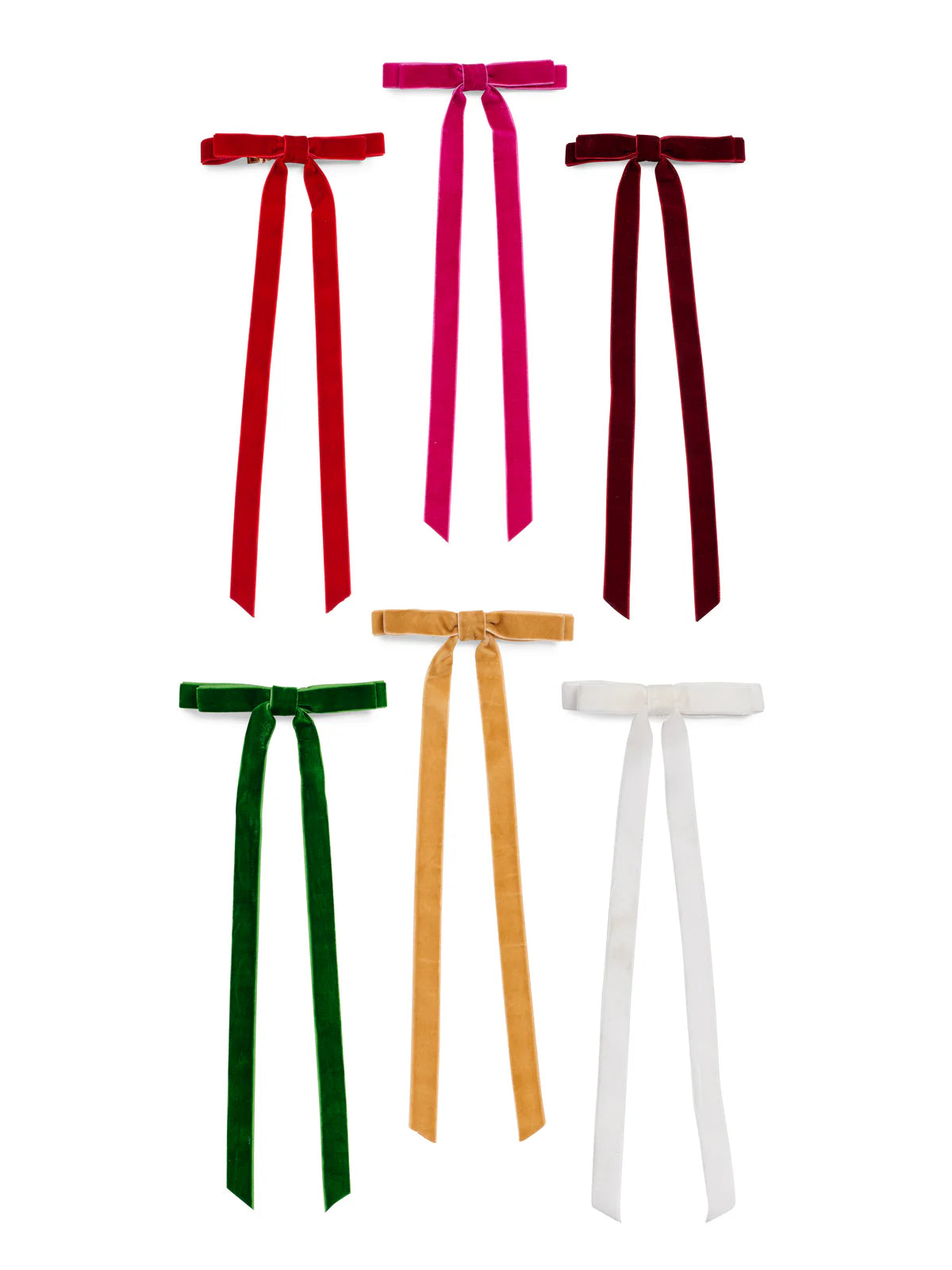 Decorative Bows Set of 6 - 3 colors