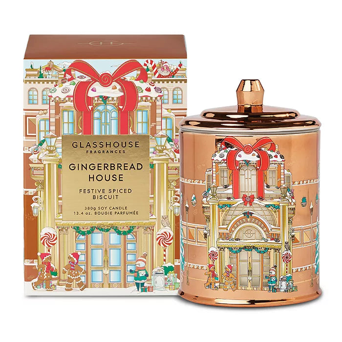 Glasshouse Gingerbread House Candle 13.4oz