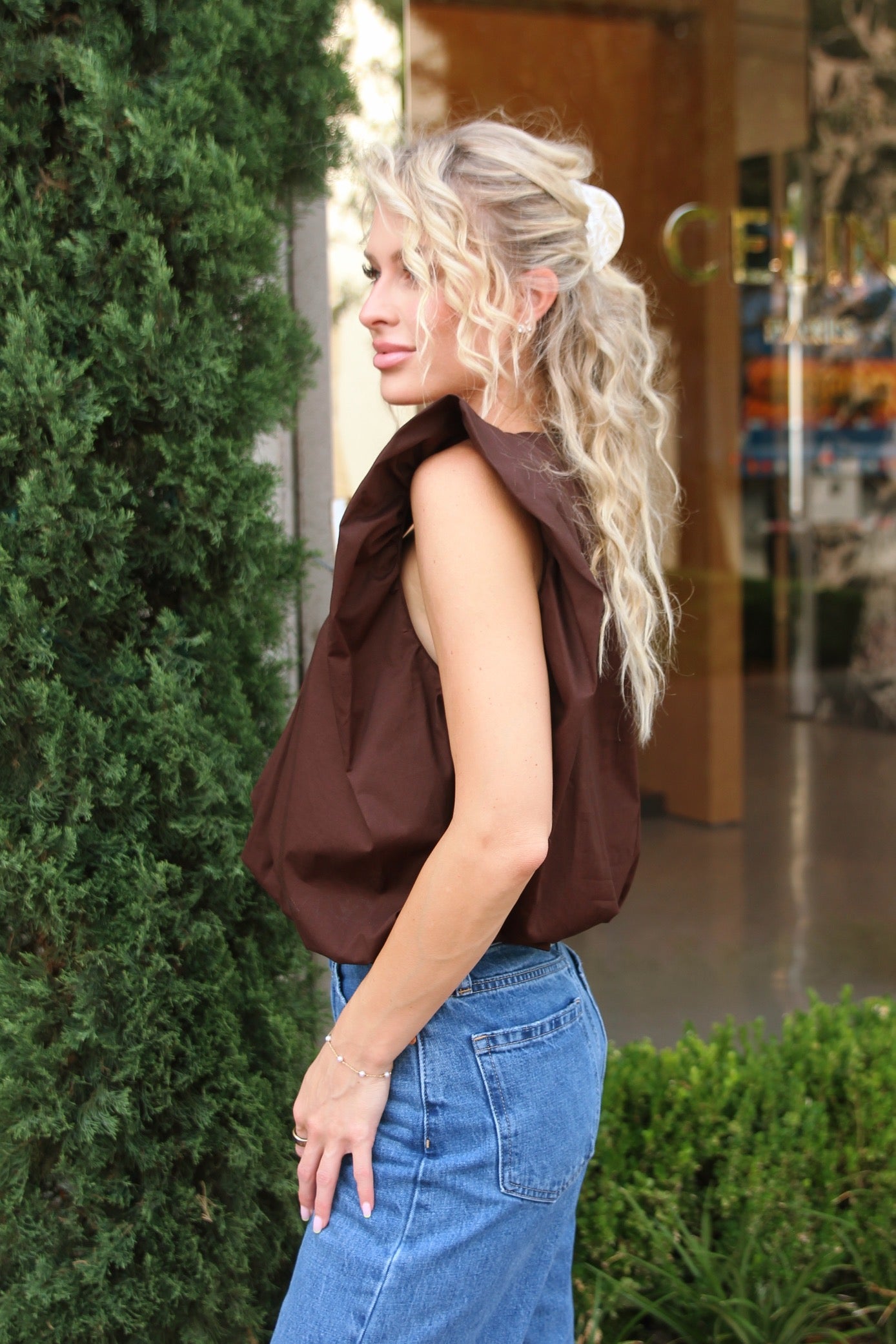 Solid Poplin Bubble Top | Multiple Colors