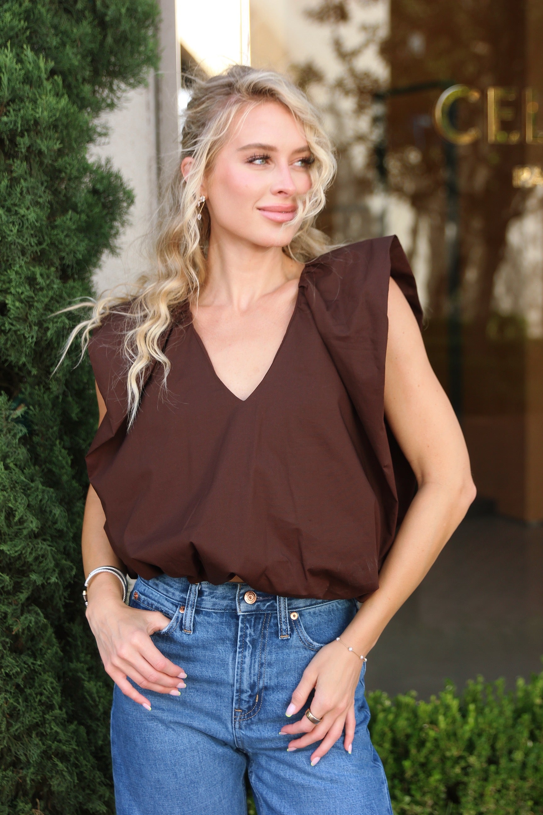 Solid Poplin Bubble Top | Multiple Colors