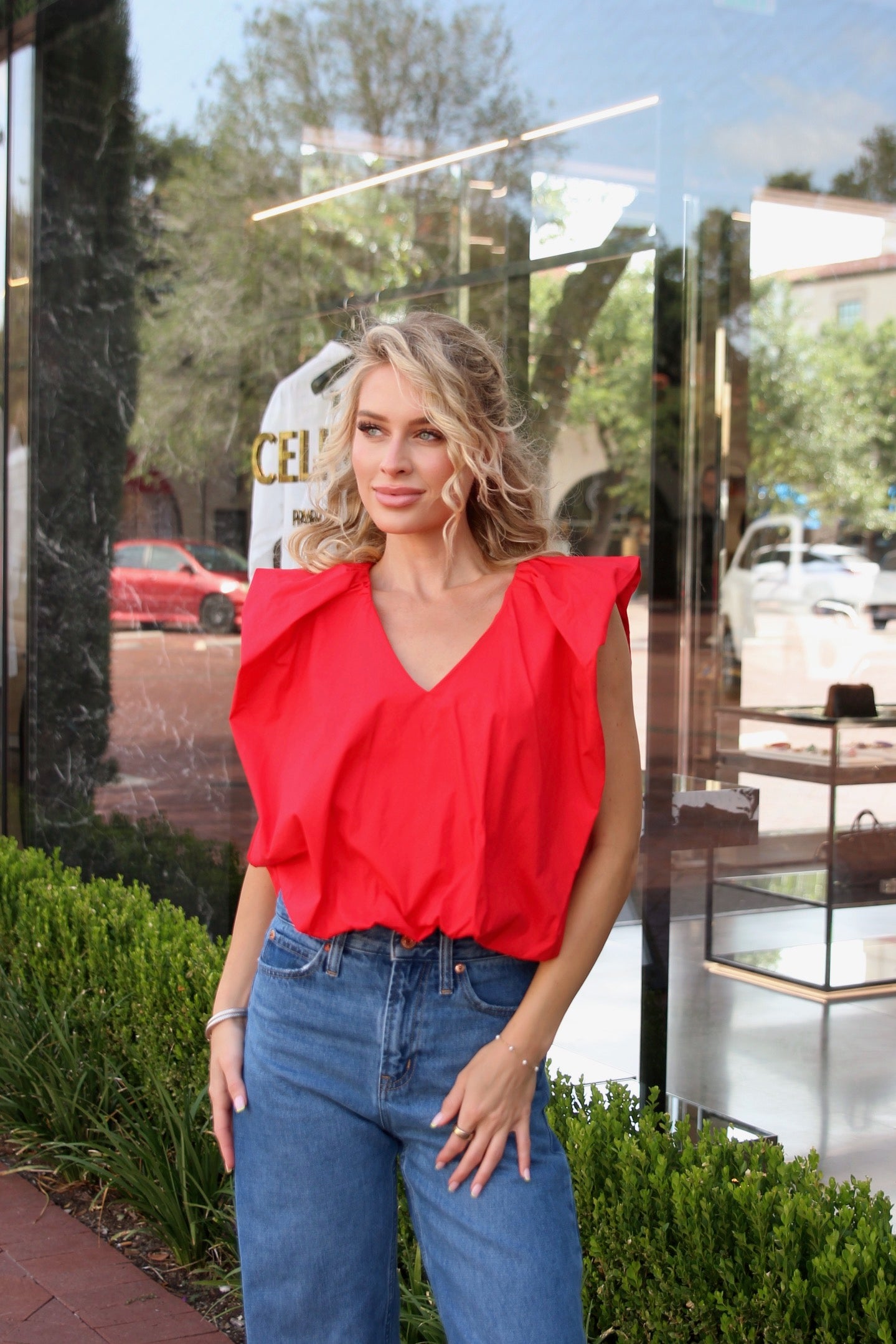 Solid Poplin Bubble Top | Multiple Colors