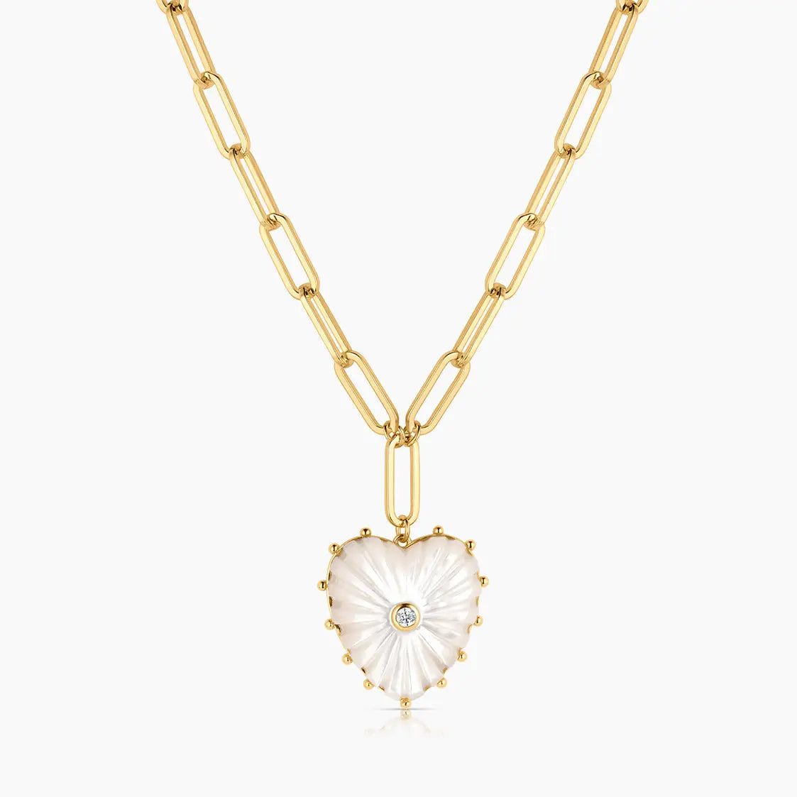 THATCH Malene Mother of Pearl Heart Necklace