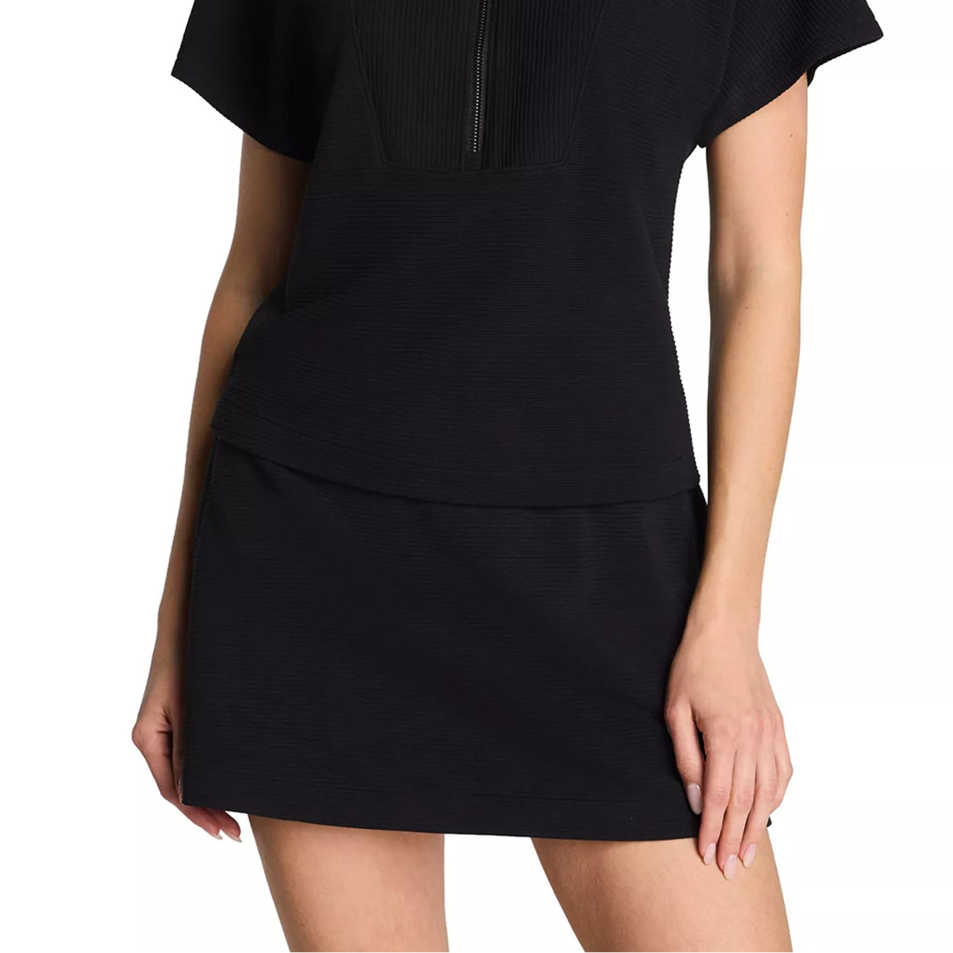 Spanx Airessentials® French Rib Skort, 15" - Very Black