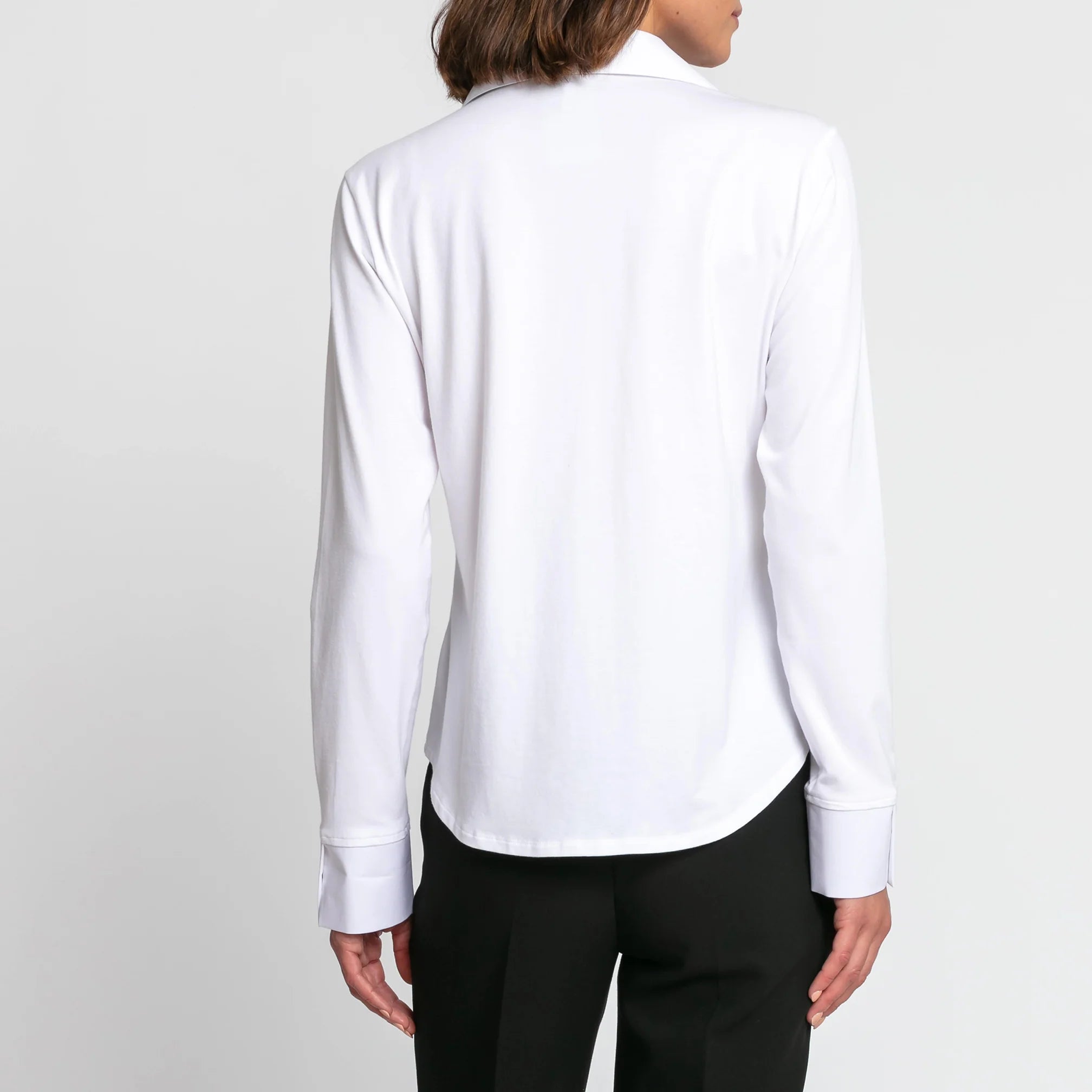 Hinson Wu Leona Long Sleeve Tailored Knit Top - White