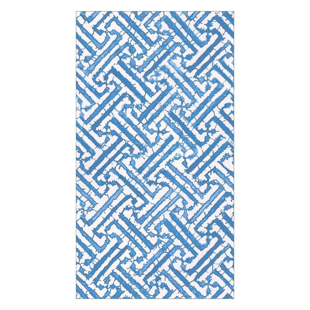 Fretwork Blue Napkin - Cocktail and Guest Size