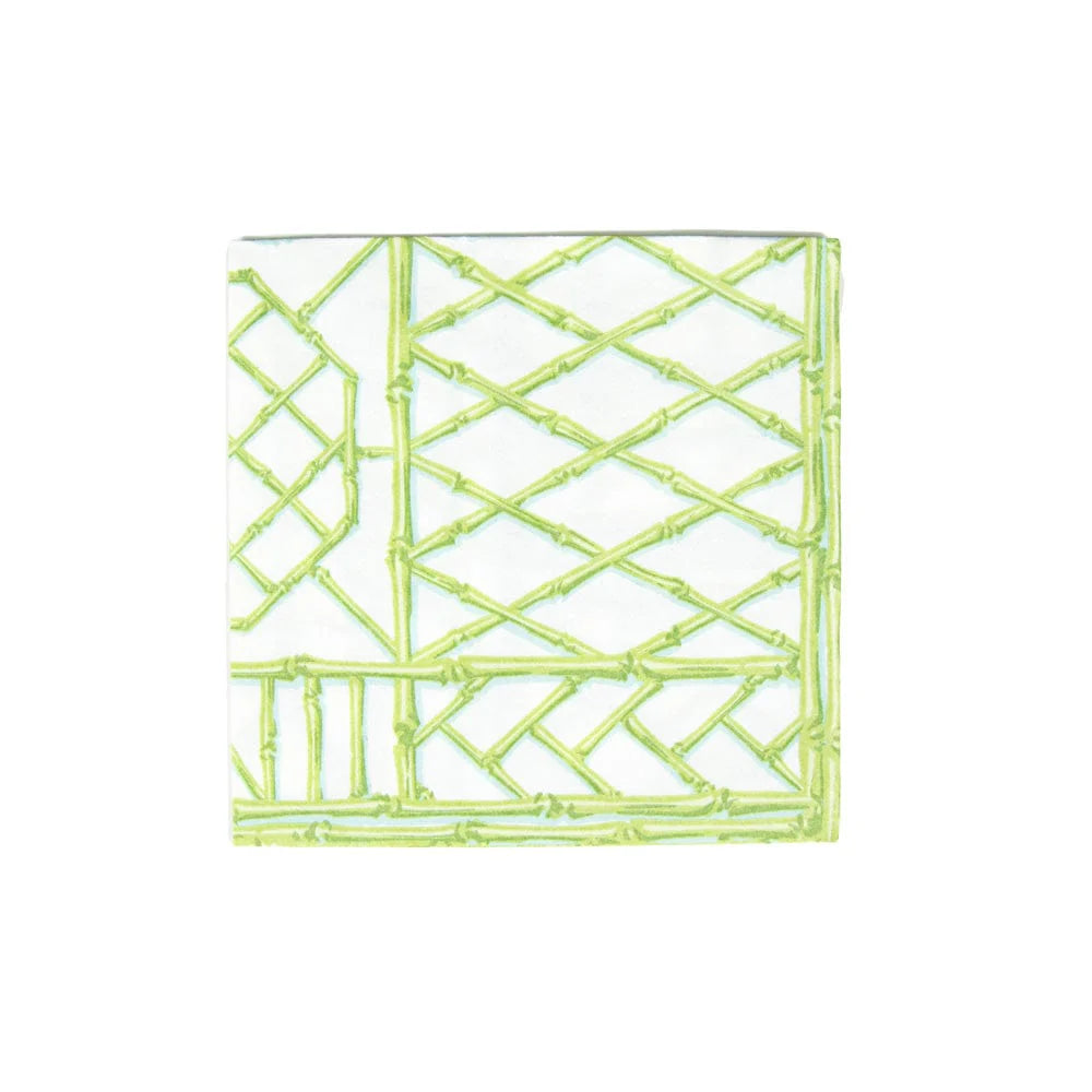 Bamboo Pattern  Paper Napkins - Moss Green - (cocktail, guest, luncheon)