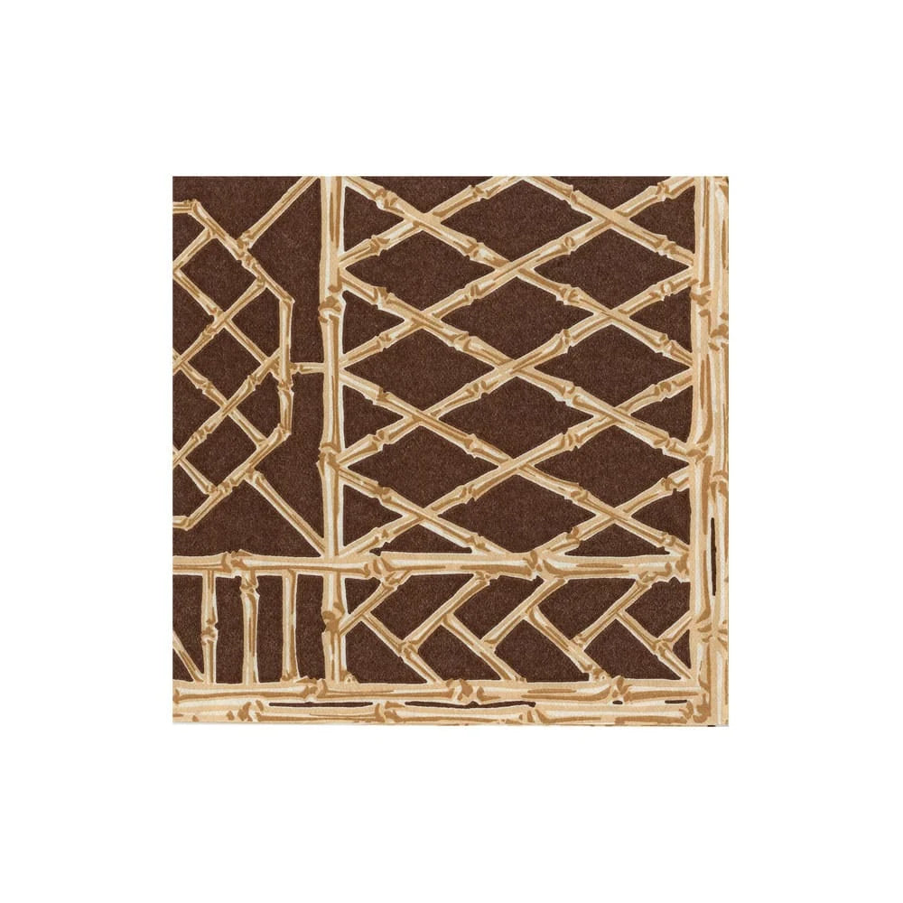 Bamboo Screen Chestnut Paper Linen Napkins - 2 Sizes