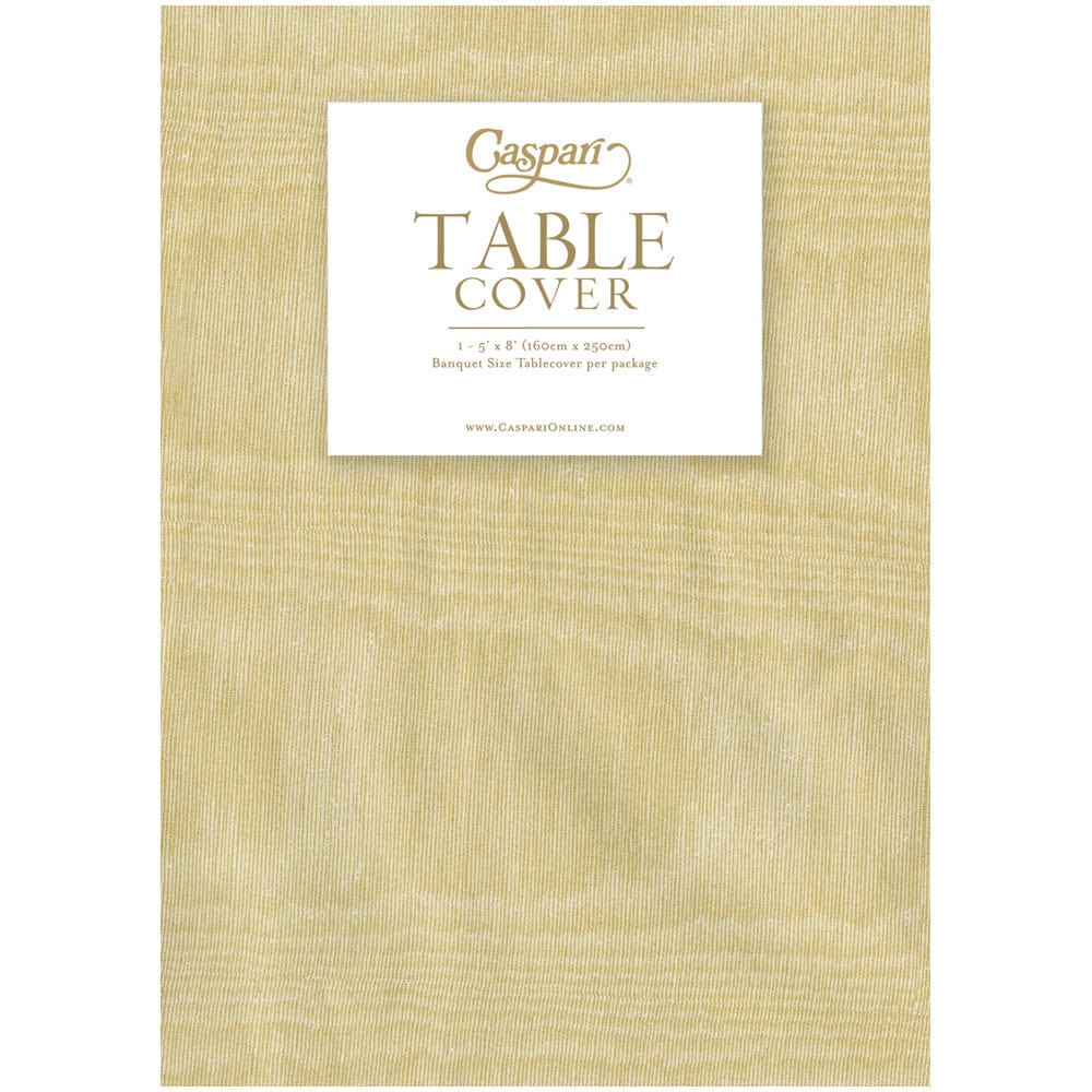 Caspari Moire Light Gold Paper Linen Tablecover