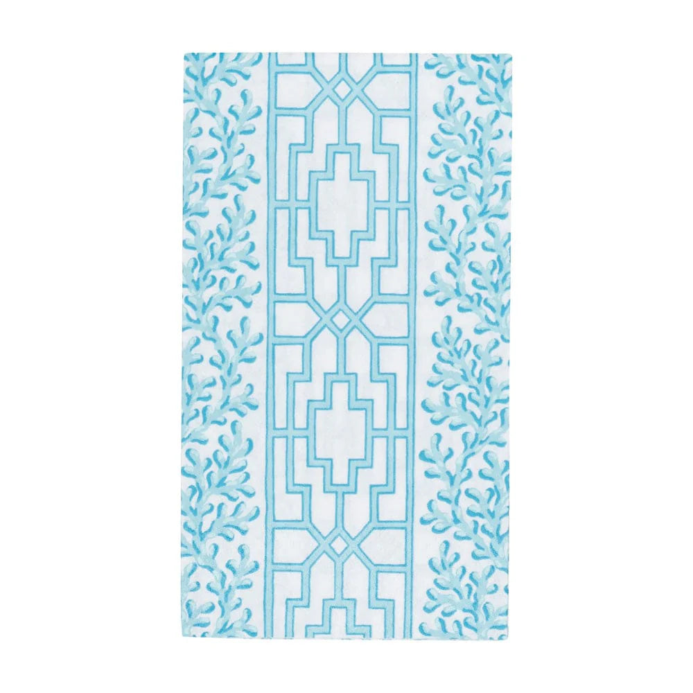 Coral and Trellis Robin's Egg Guest Towel