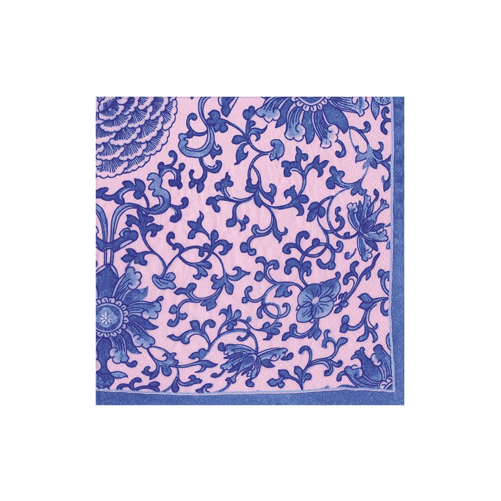 Indigo Garden Blue/Pink Cocktail Napkin