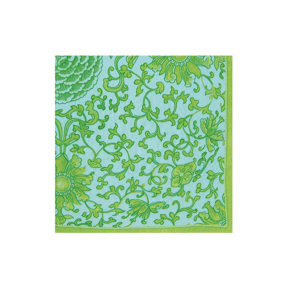 Indigo Garden Guest Towels and Cocktail Napkins