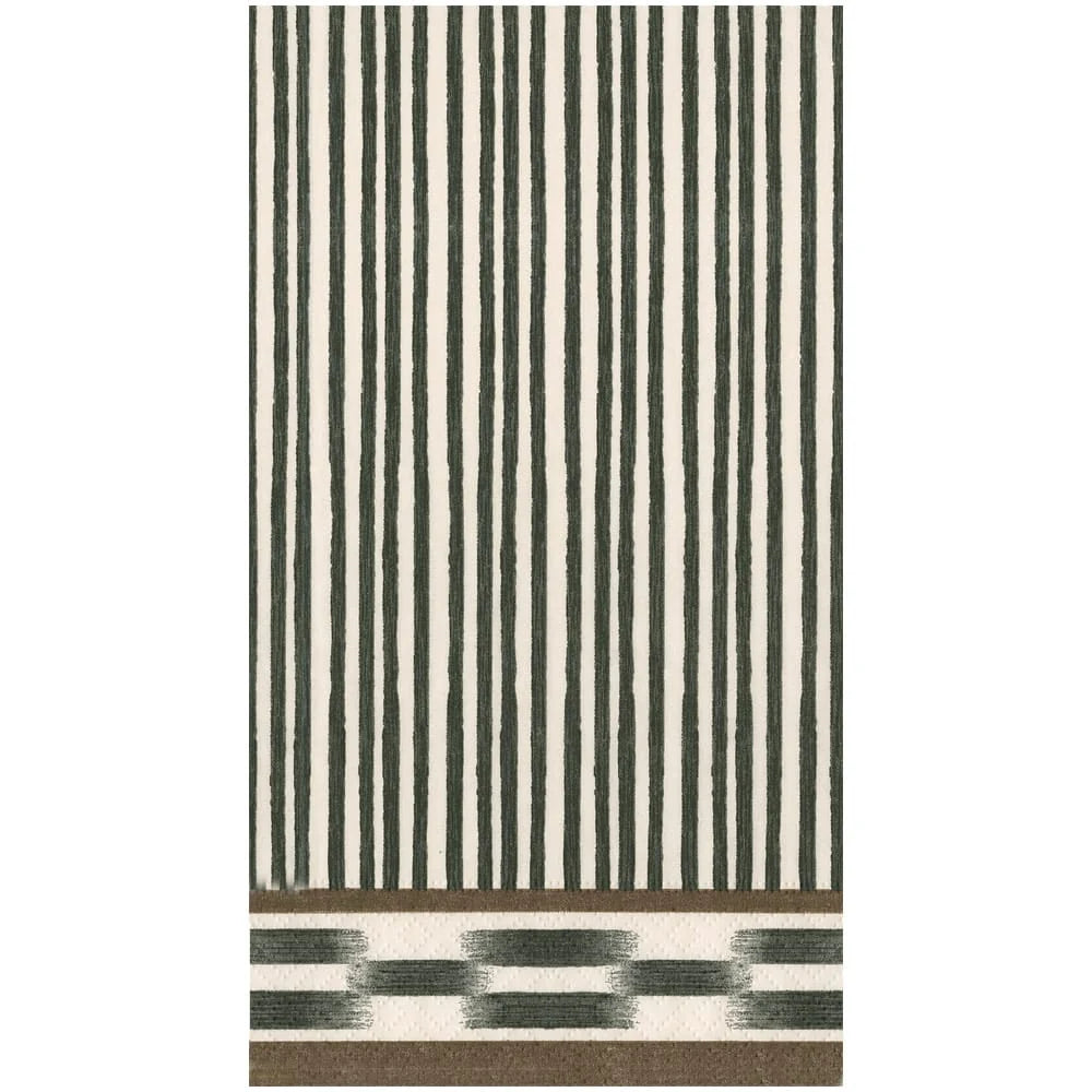 Boho Stripe Black Cocktail Napkin and Guest Towel