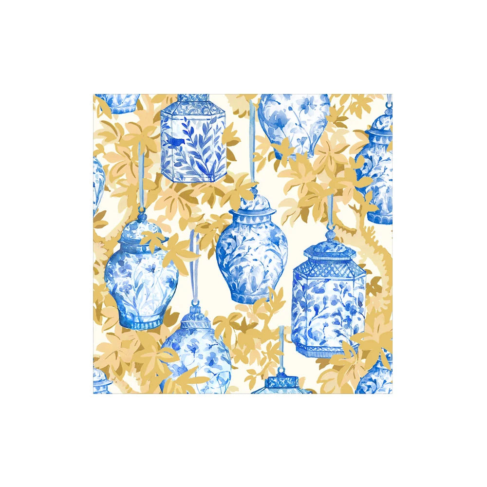 Ginger Jars Blue/White Cocktail Napkins