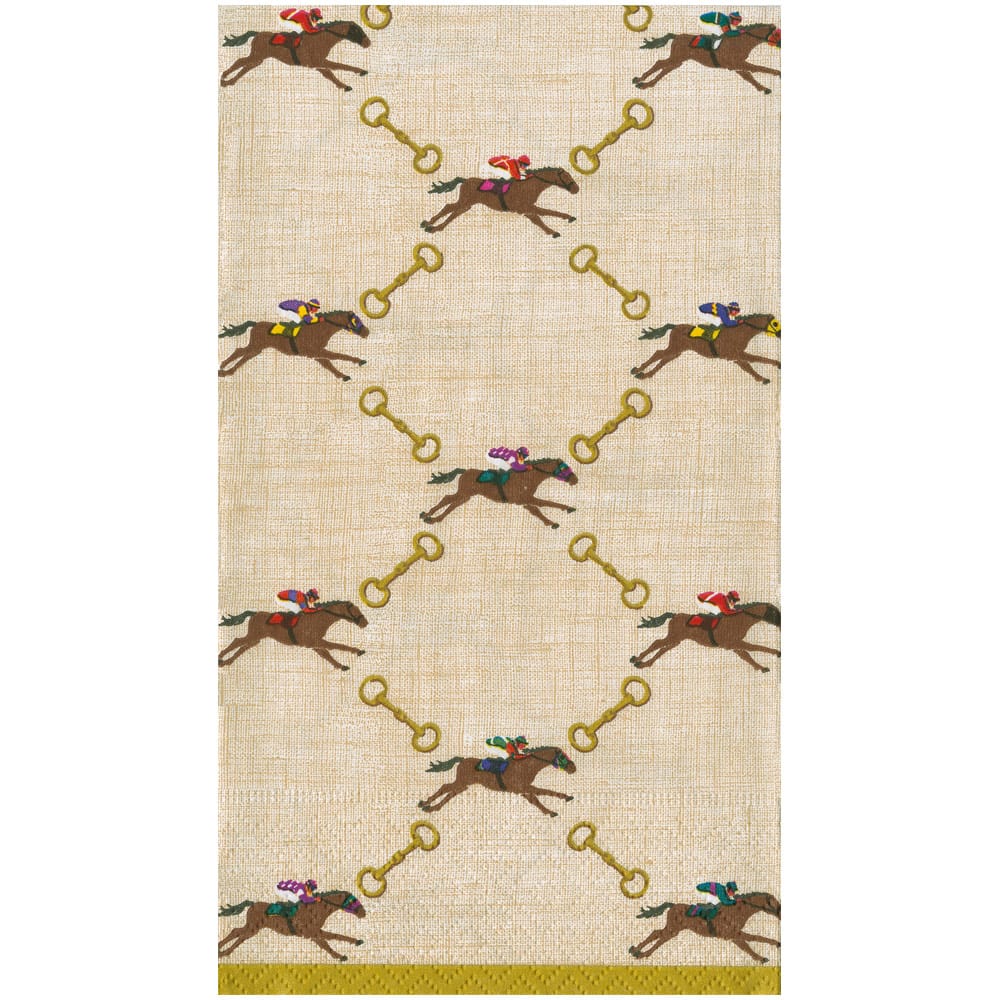 And They're Off Linen Paper Napkins - 2 Sizes | Guest and Cocktail