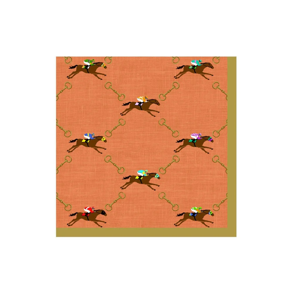 And They're Off Cocktail Napkins - Orange