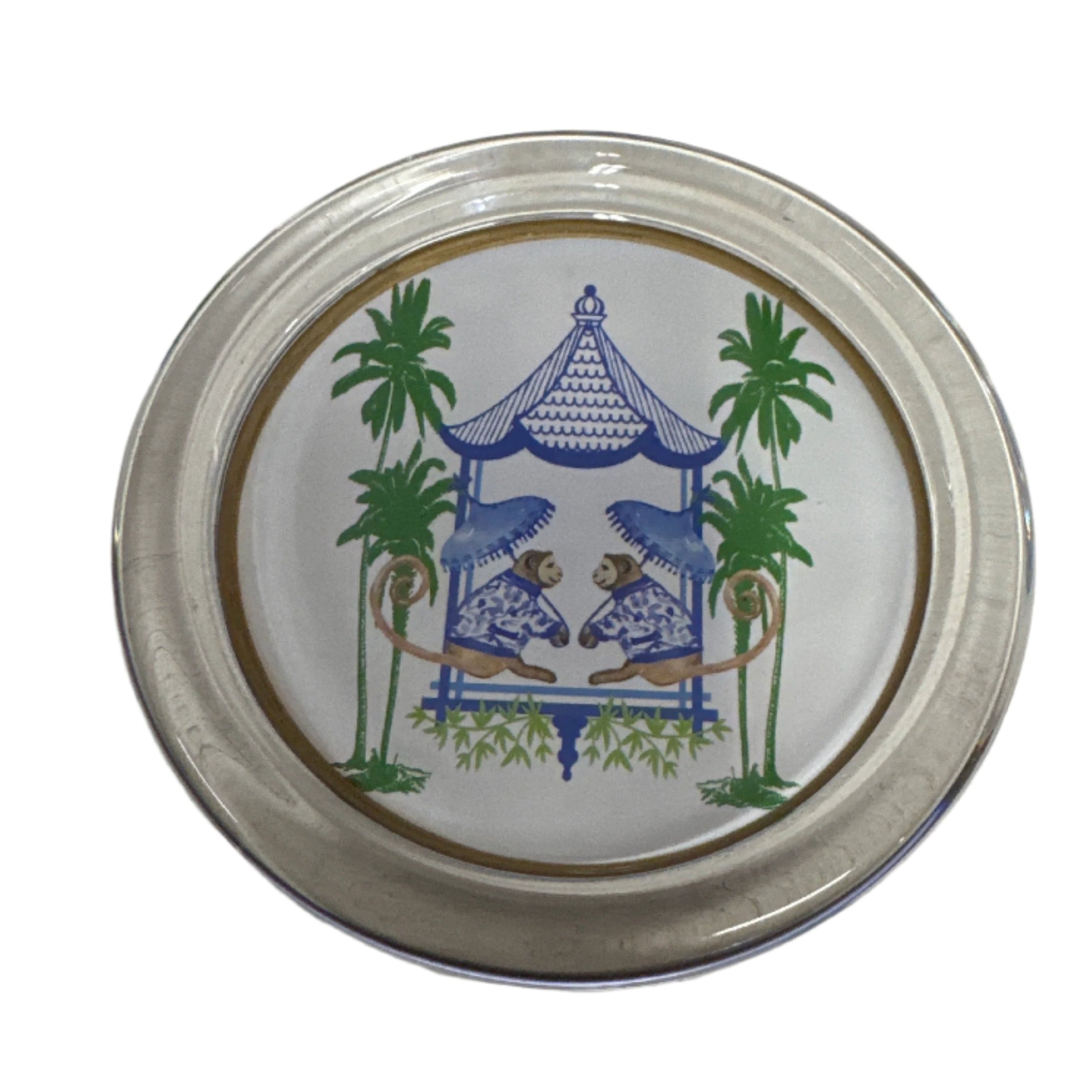 Chic Monkey with Palms Coaster