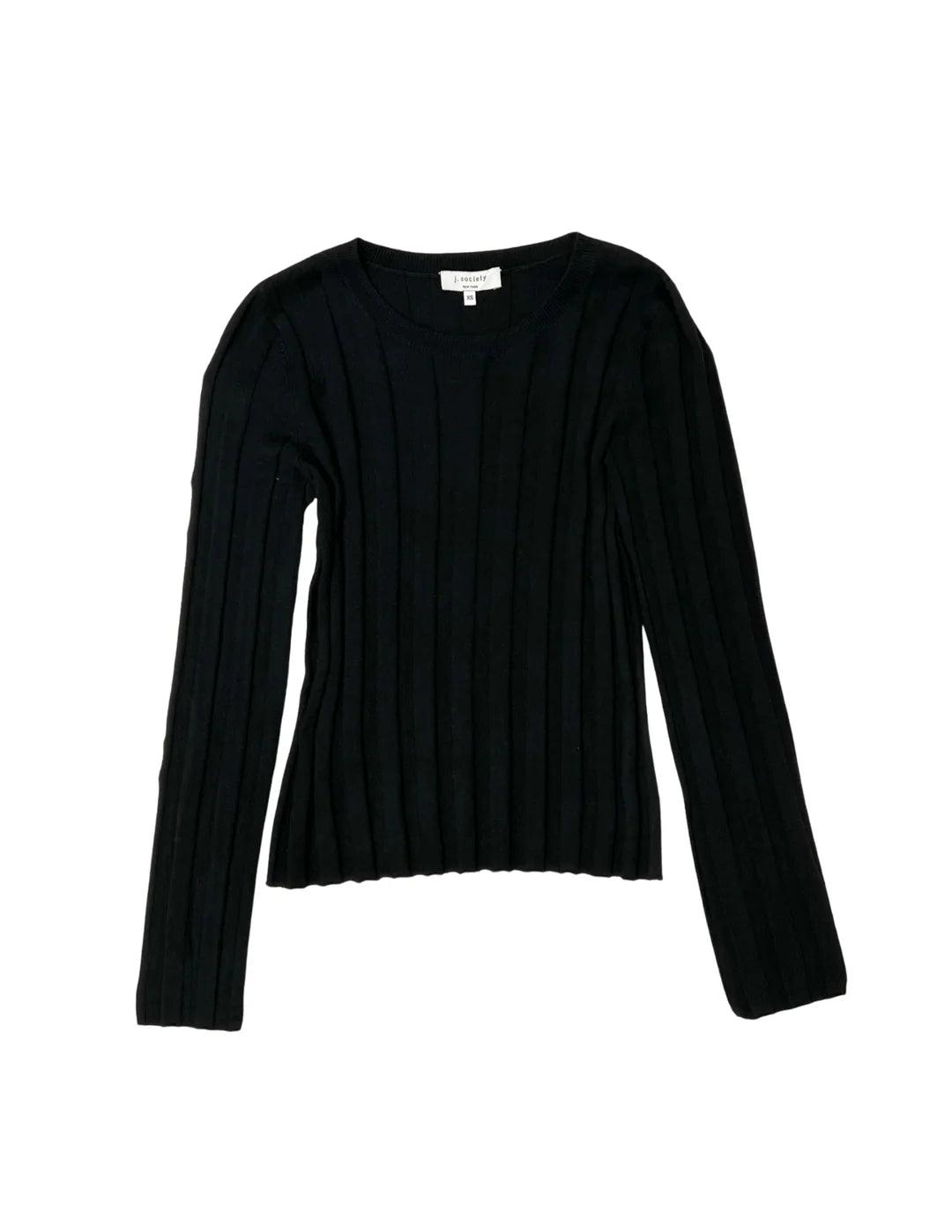 J. Society Ribbed  Long Sleeve Tee - Black, Citron or Oat