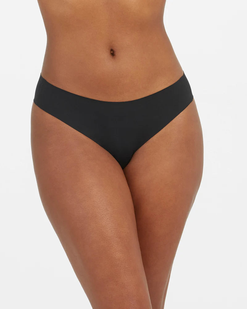 SPANX Fit-To-You Thong 3-pack - One Size - Black, Naked & Vintage Rose