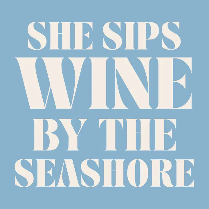 Wine By the Seashore Cocktail Napkin