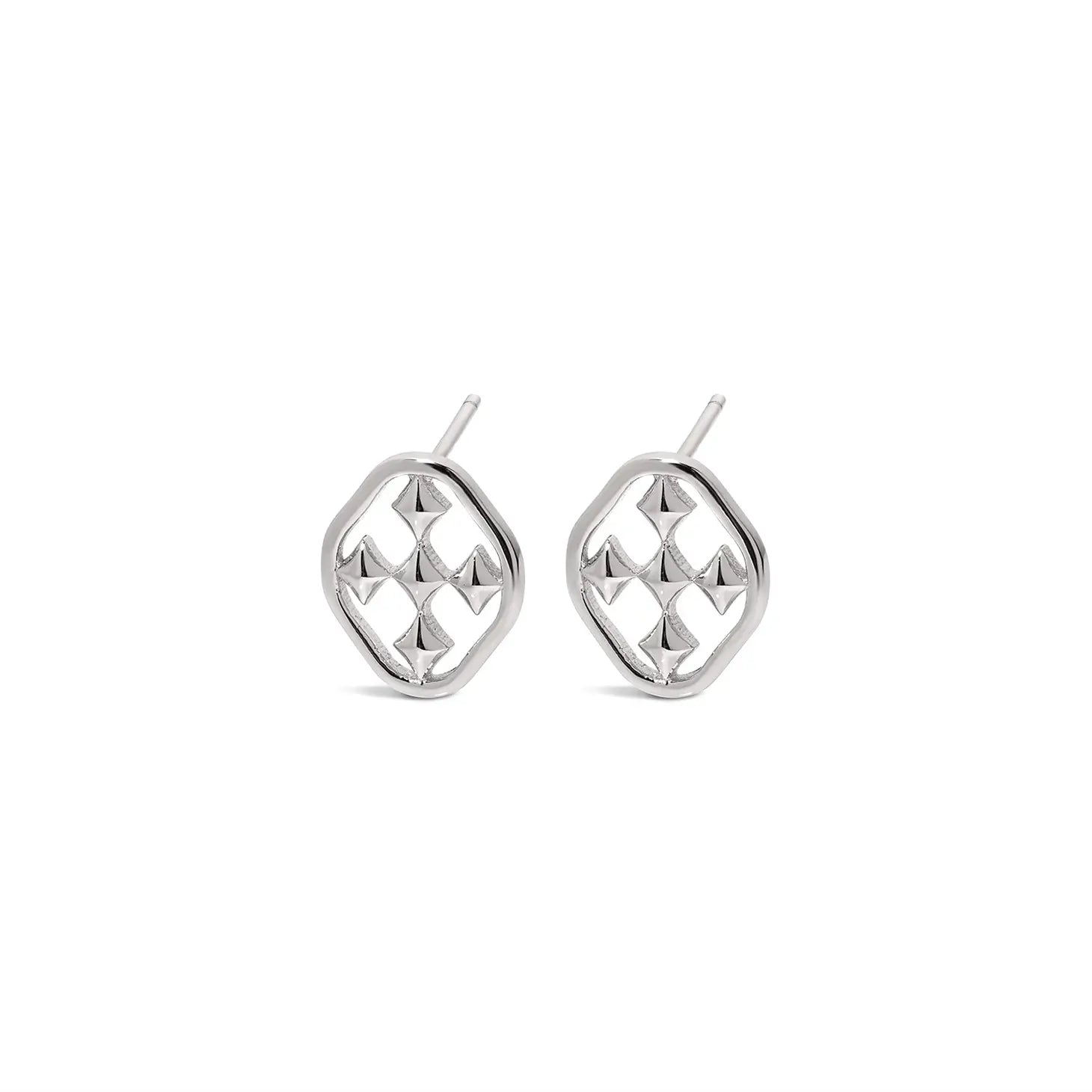 Gracewear Shield Post Earrings  - (gold or silver)