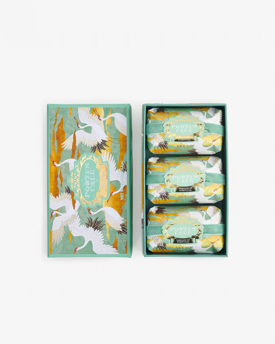 Portus Cale White Crane 3 x 150g Soap Set