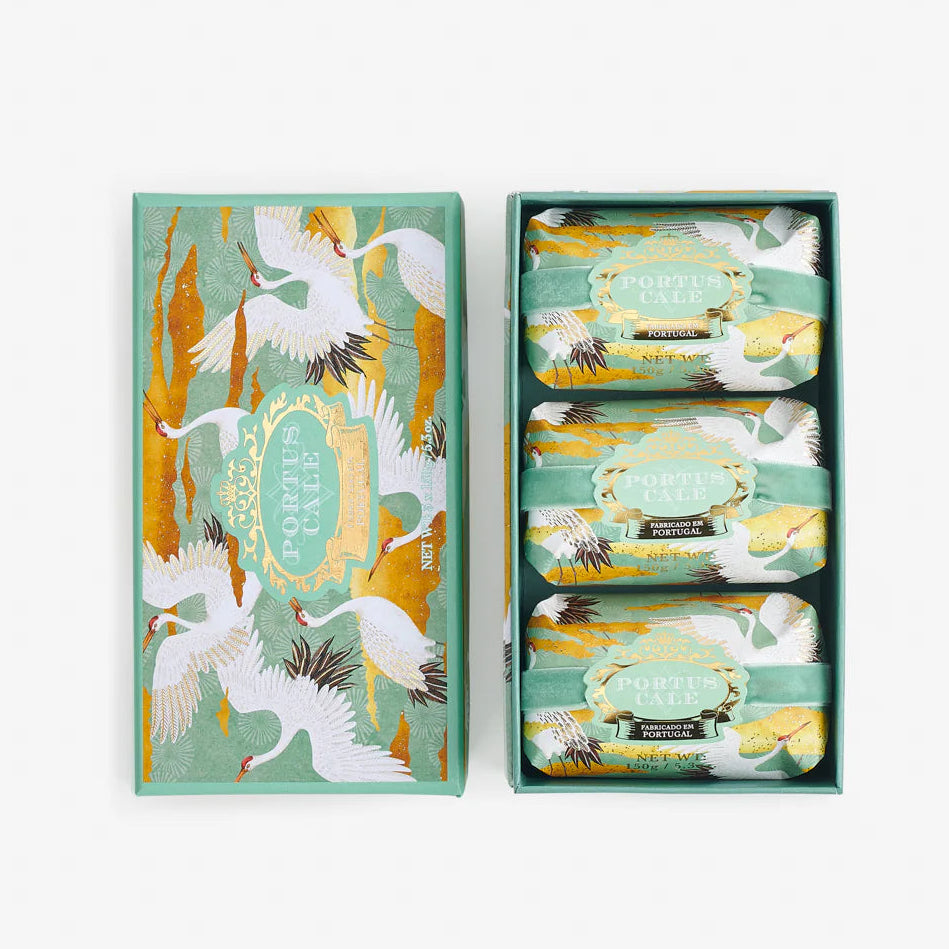 Portus Cale White Crane Soap Set