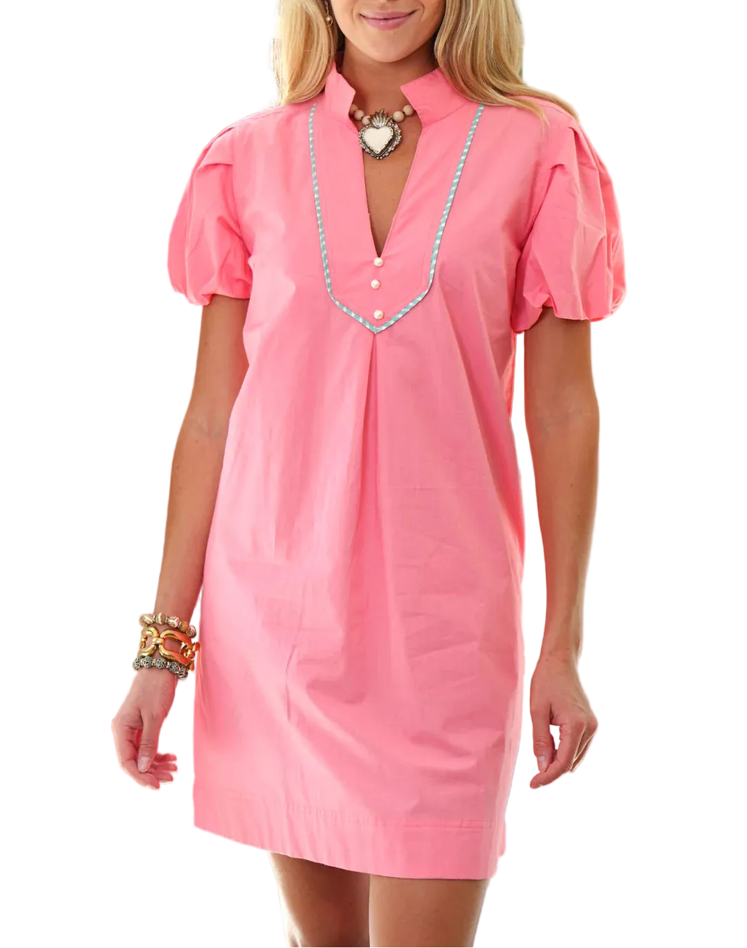 JUST DARVINY VIRGINIA DRESS - Salmon