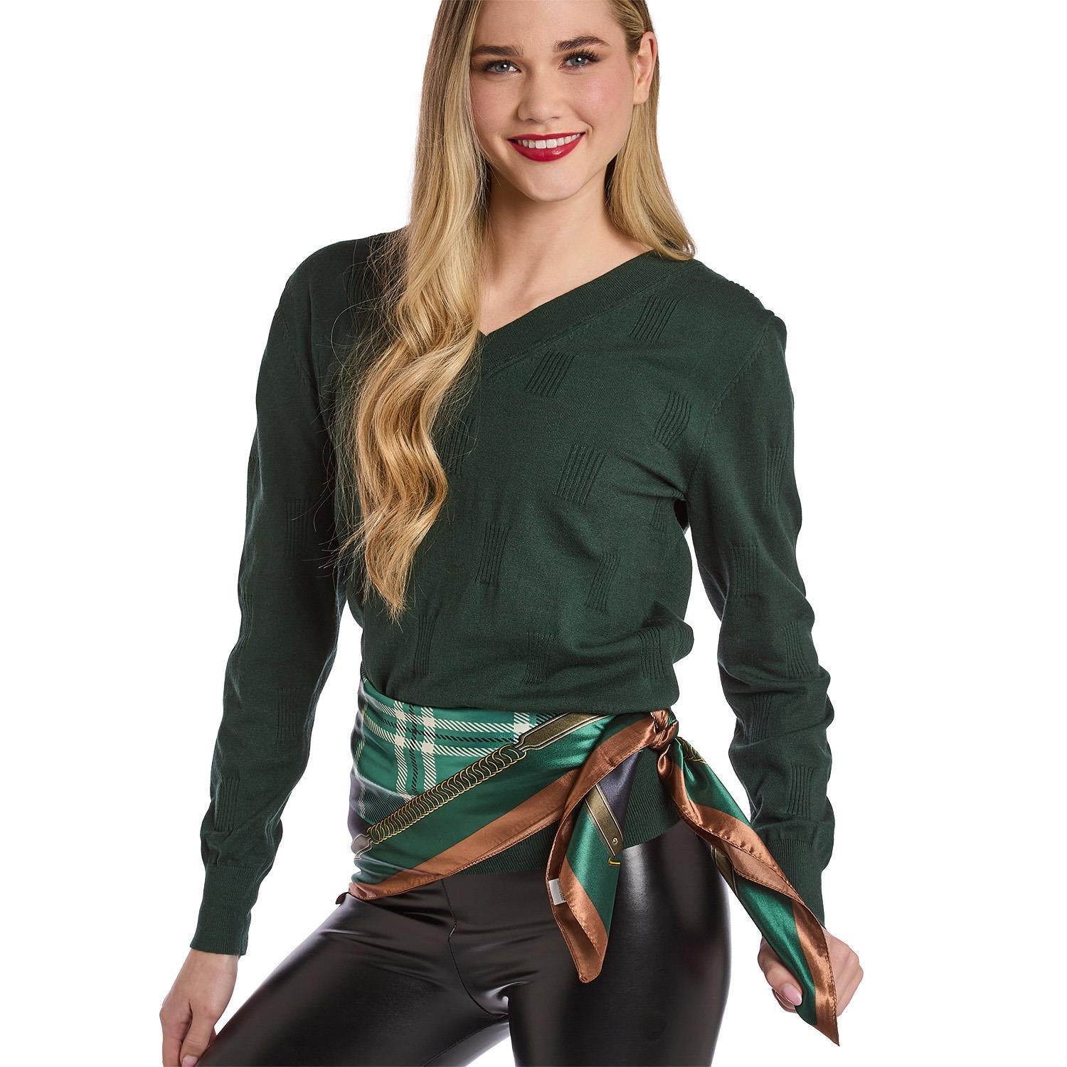Tartan Silky Scarf | Red Plaid and Green Plaid