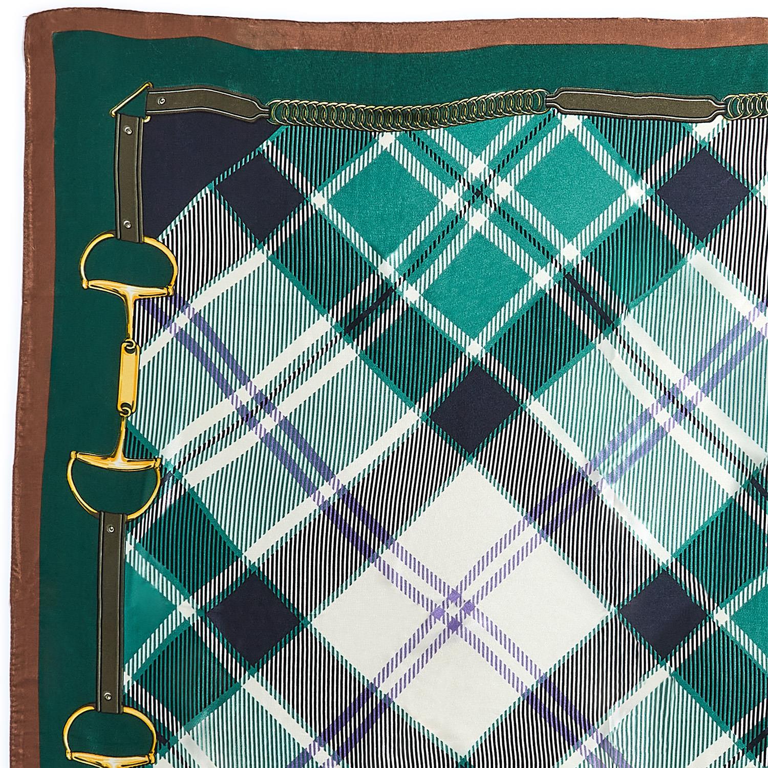 Tartan Silky Scarf | Red Plaid and Green Plaid