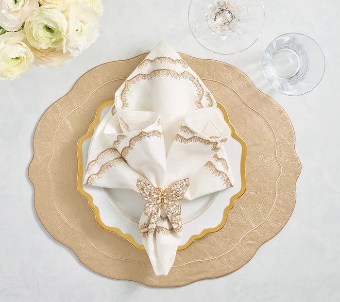 Tailored Placemat in Gold - set of 4