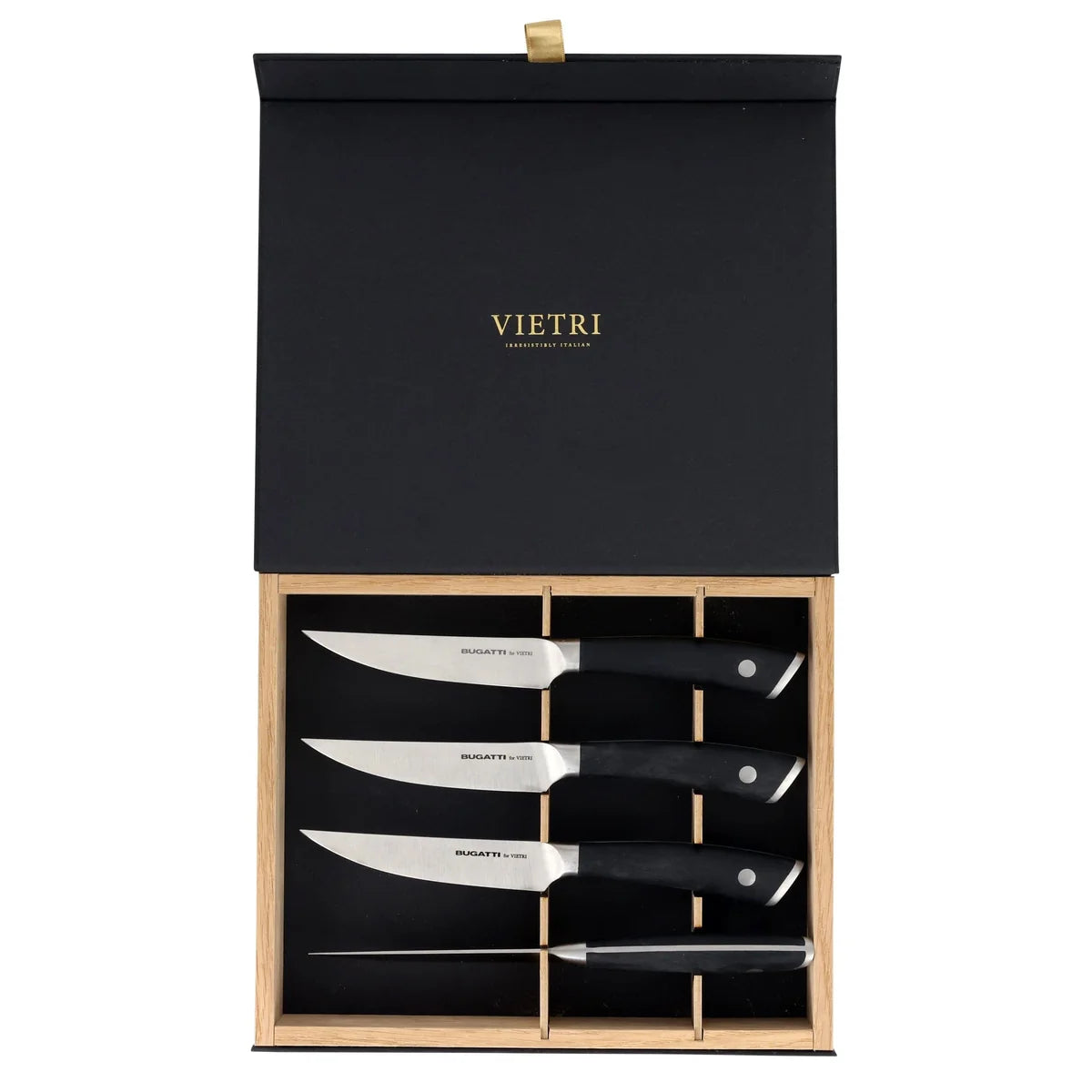 Vietri Coltelli Marbled Steak Knives | Brown and Black
