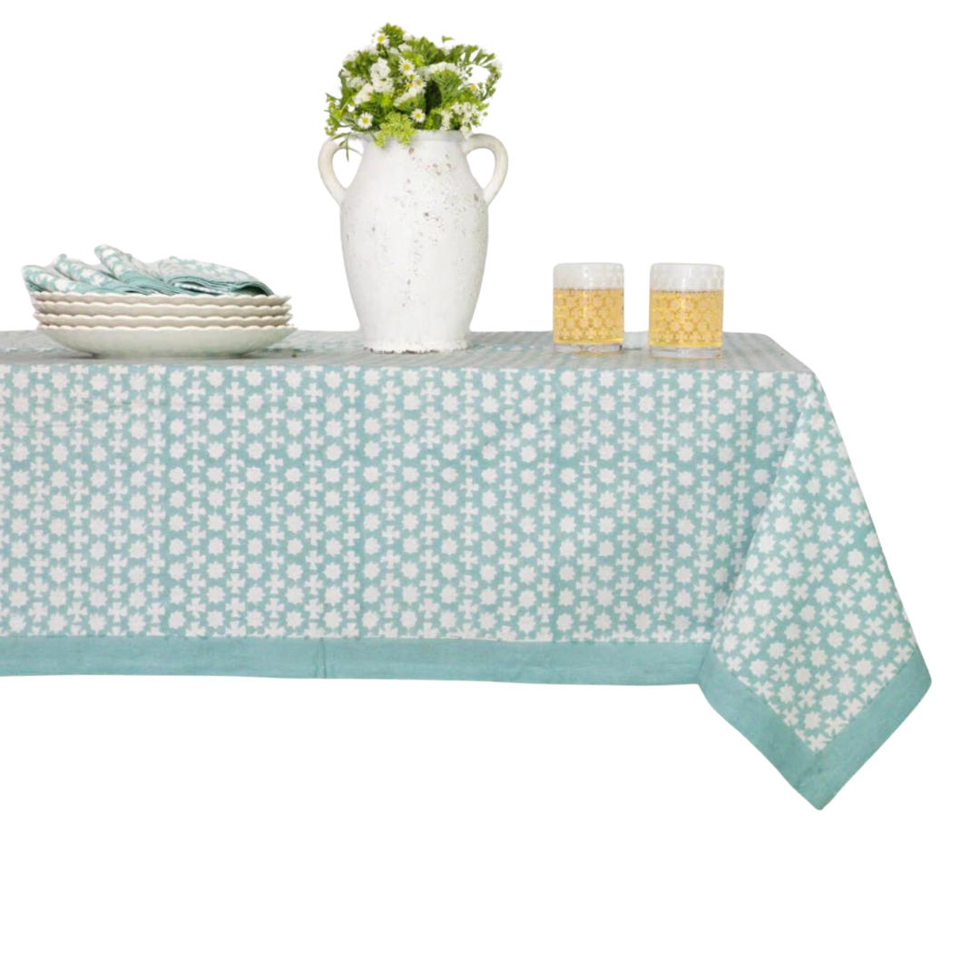 India Hicks Palladian Blue Tablecloth
