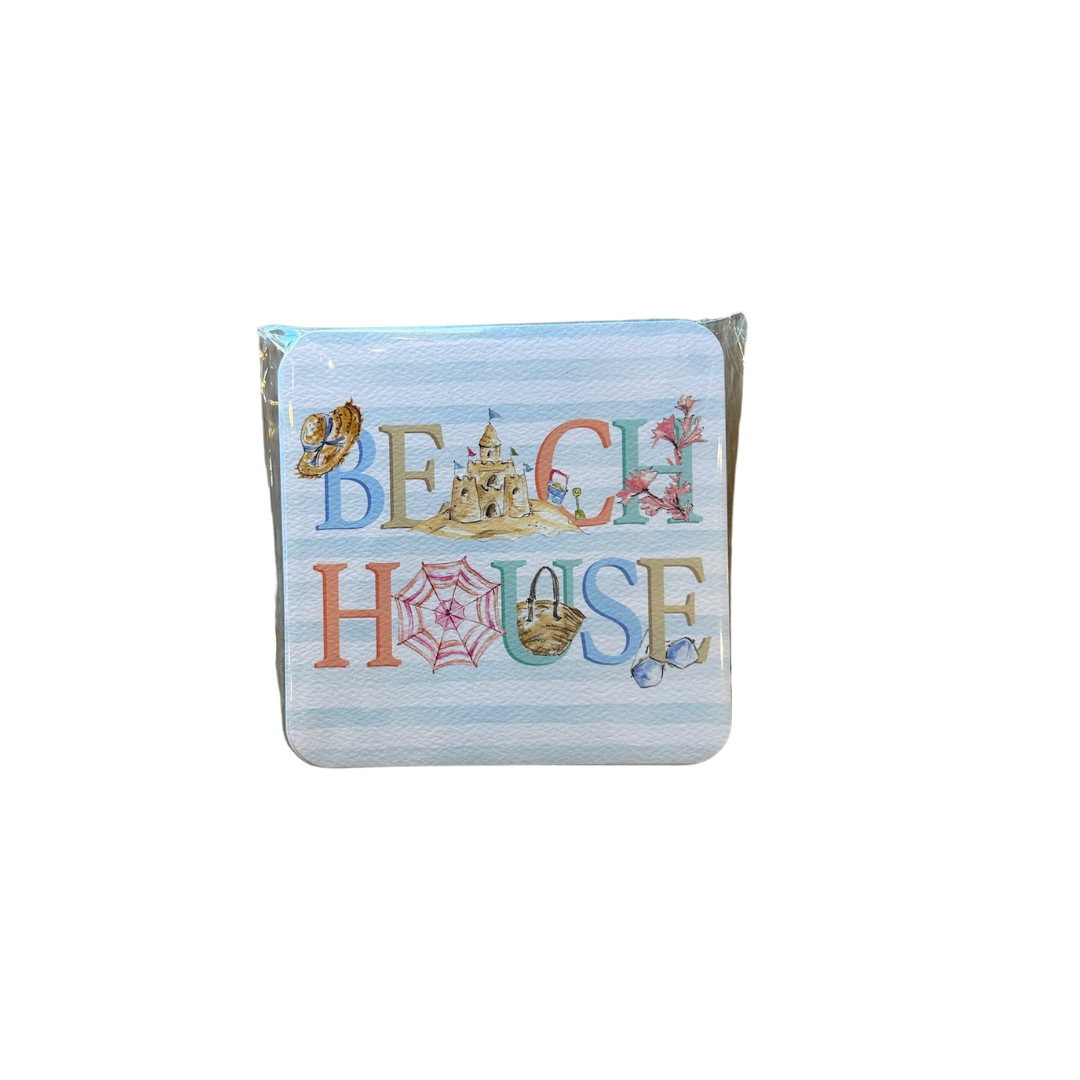 Beach House Paper Coasters