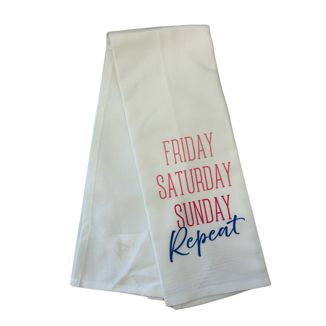 Friday, Saturday, Sunday, Repeat Kitchen Towel