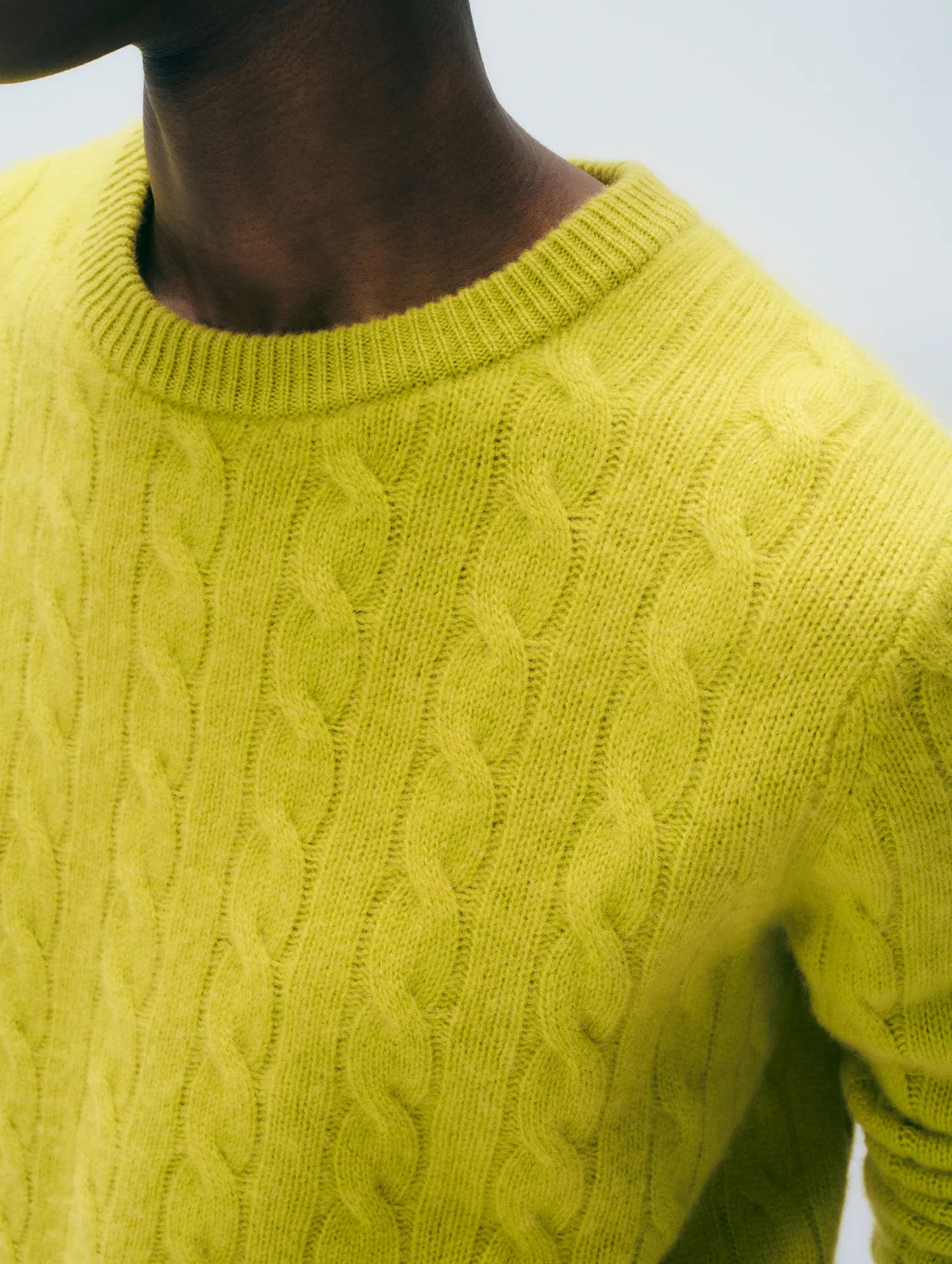 White & Warren Cashmere Cable Crewneck | Citronelle
