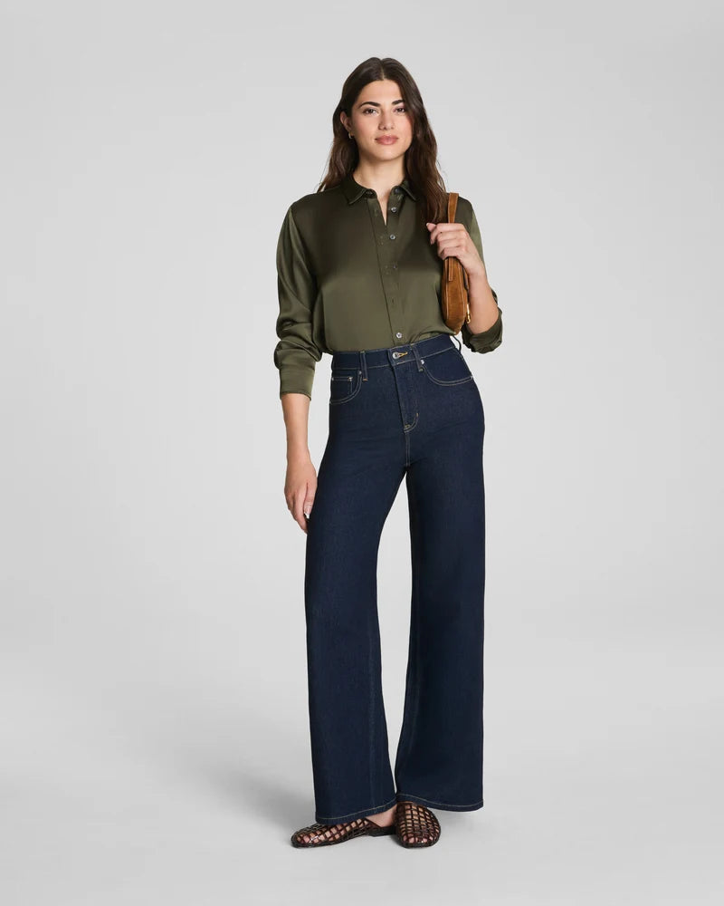 SPANX  Denim Spanxshape™ Authentic 360 Wide Leg Jeans
