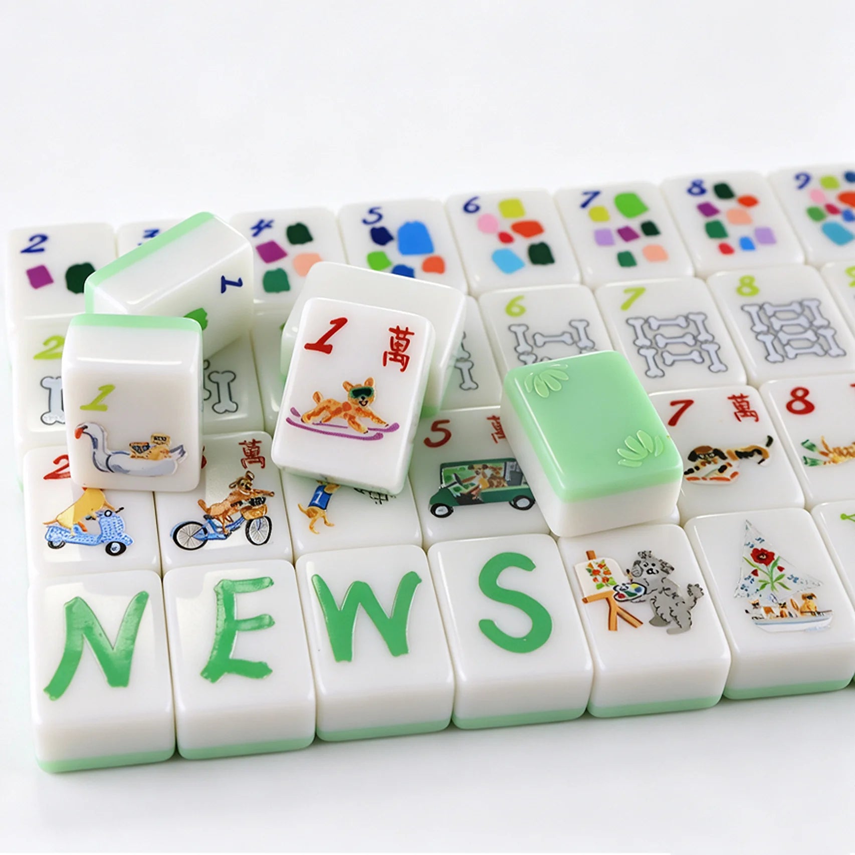 Doggie Dog Mahjong Tiles