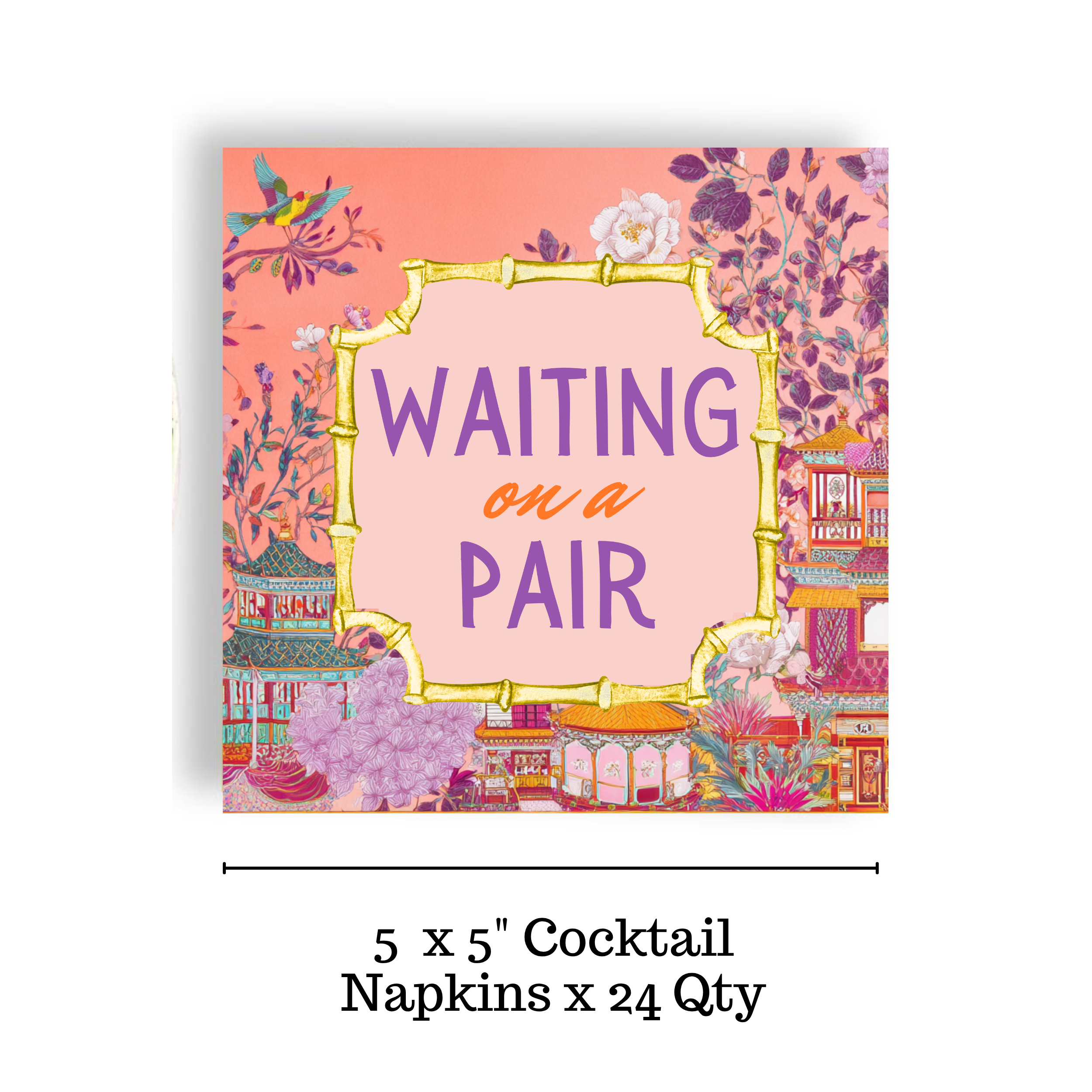 Mahjong "Waiting on a Pair" 24ct Cocktail Napkins