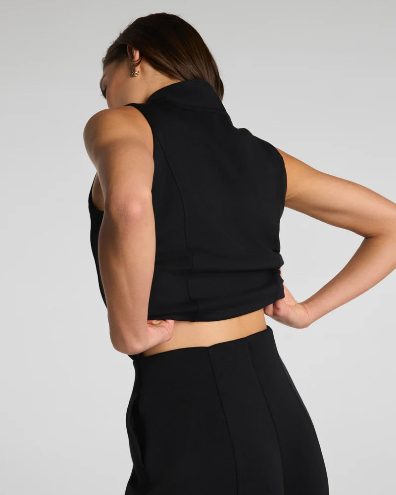 Shawl Collar Half Zip Jumpsuit