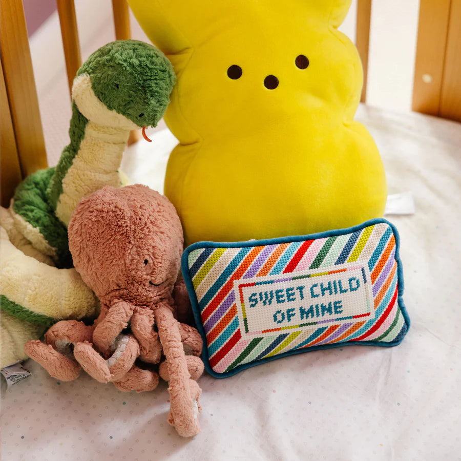 Sweet Child of Mine Mini Needlepoint Pillow