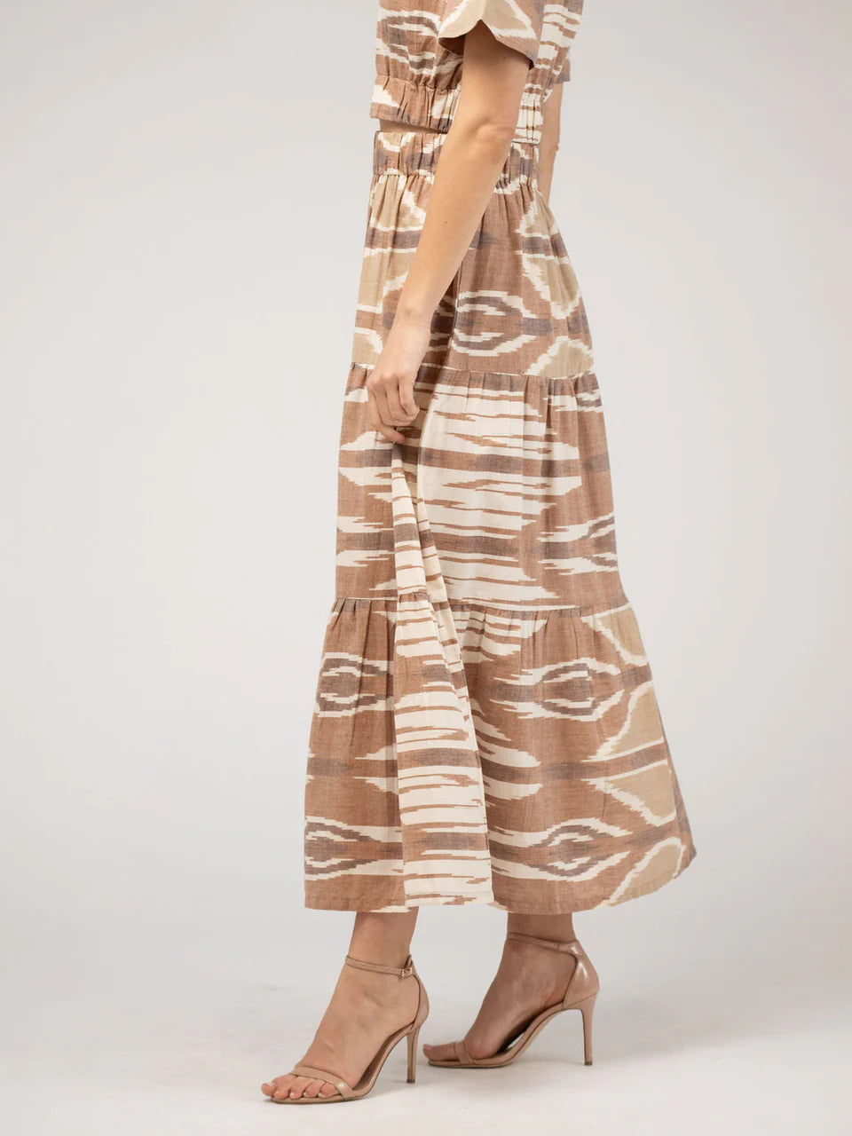 Beau & Ro Abby Skirt - Brown Ikat