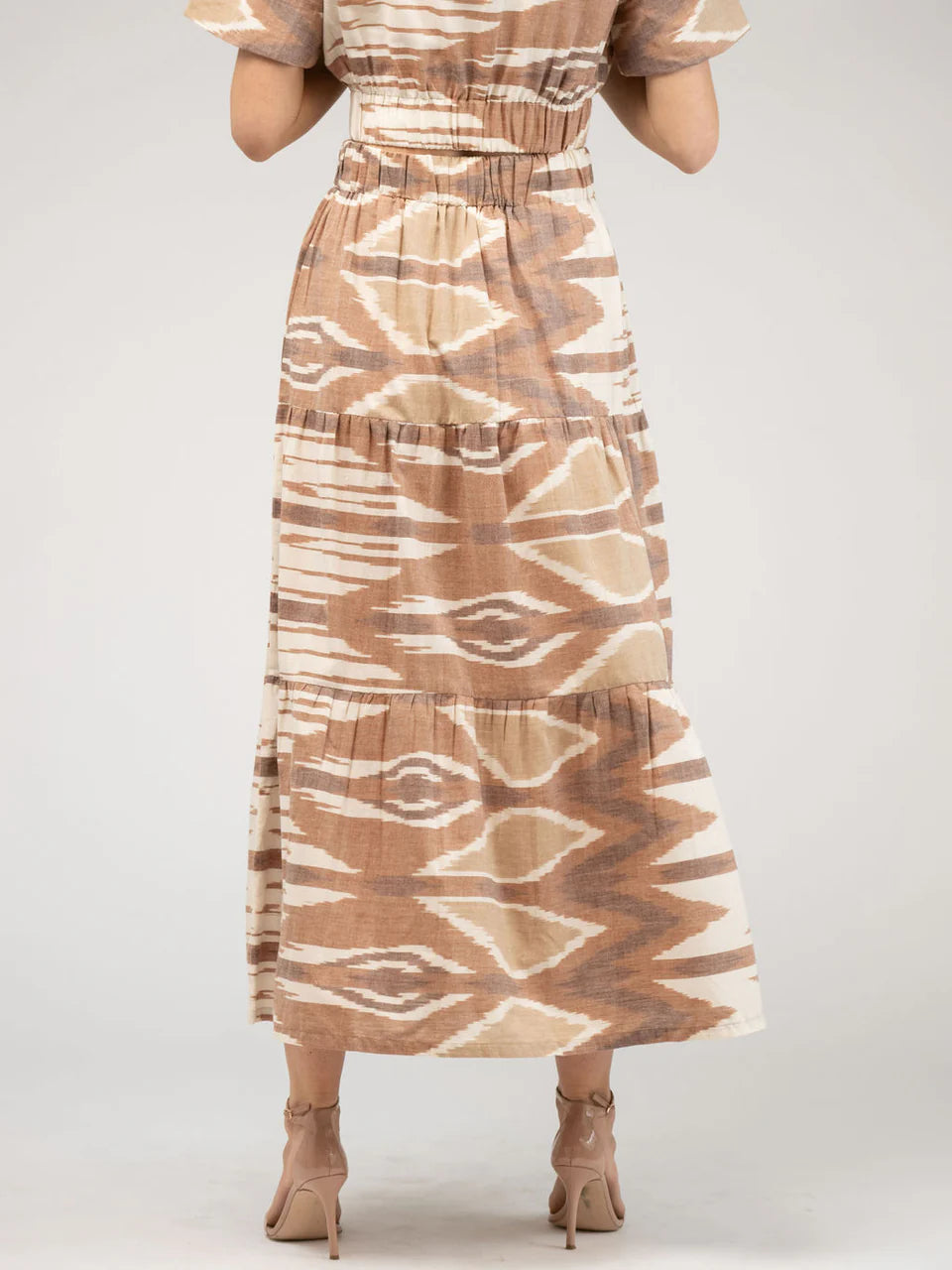Beau & Ro Abby Skirt - Brown Ikat
