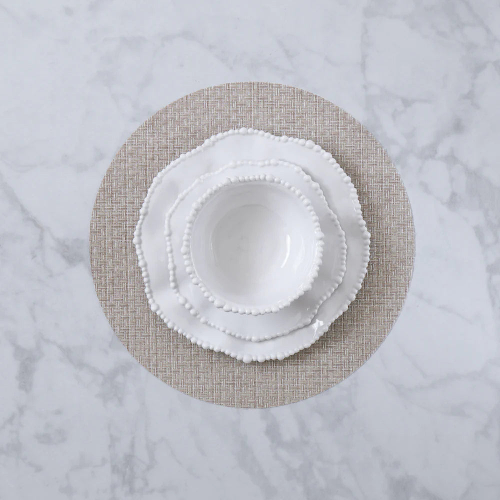 Beatriz Ball Round Woven Placemats Set of 4 - 3 Colors