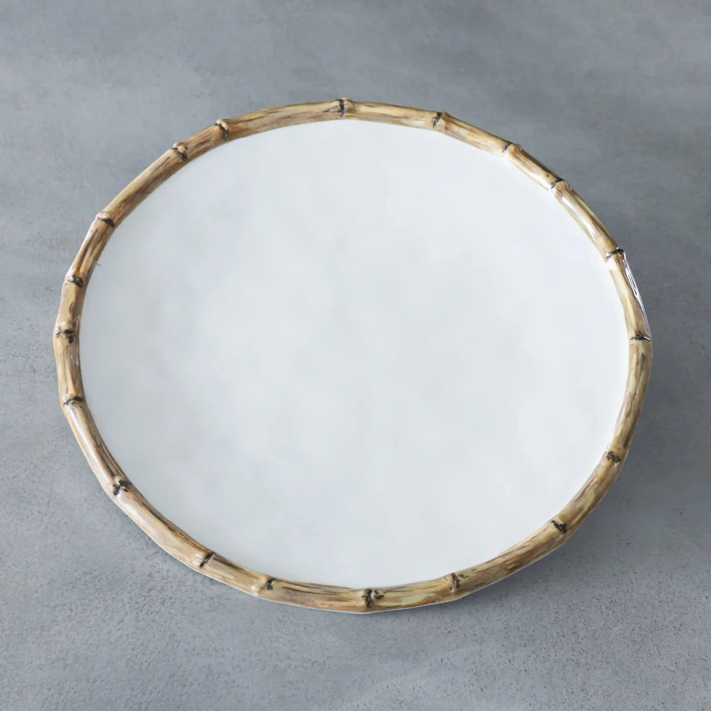 Beatriz Ball Bamboo Dinner Plates - Set of 4 - White and Natural