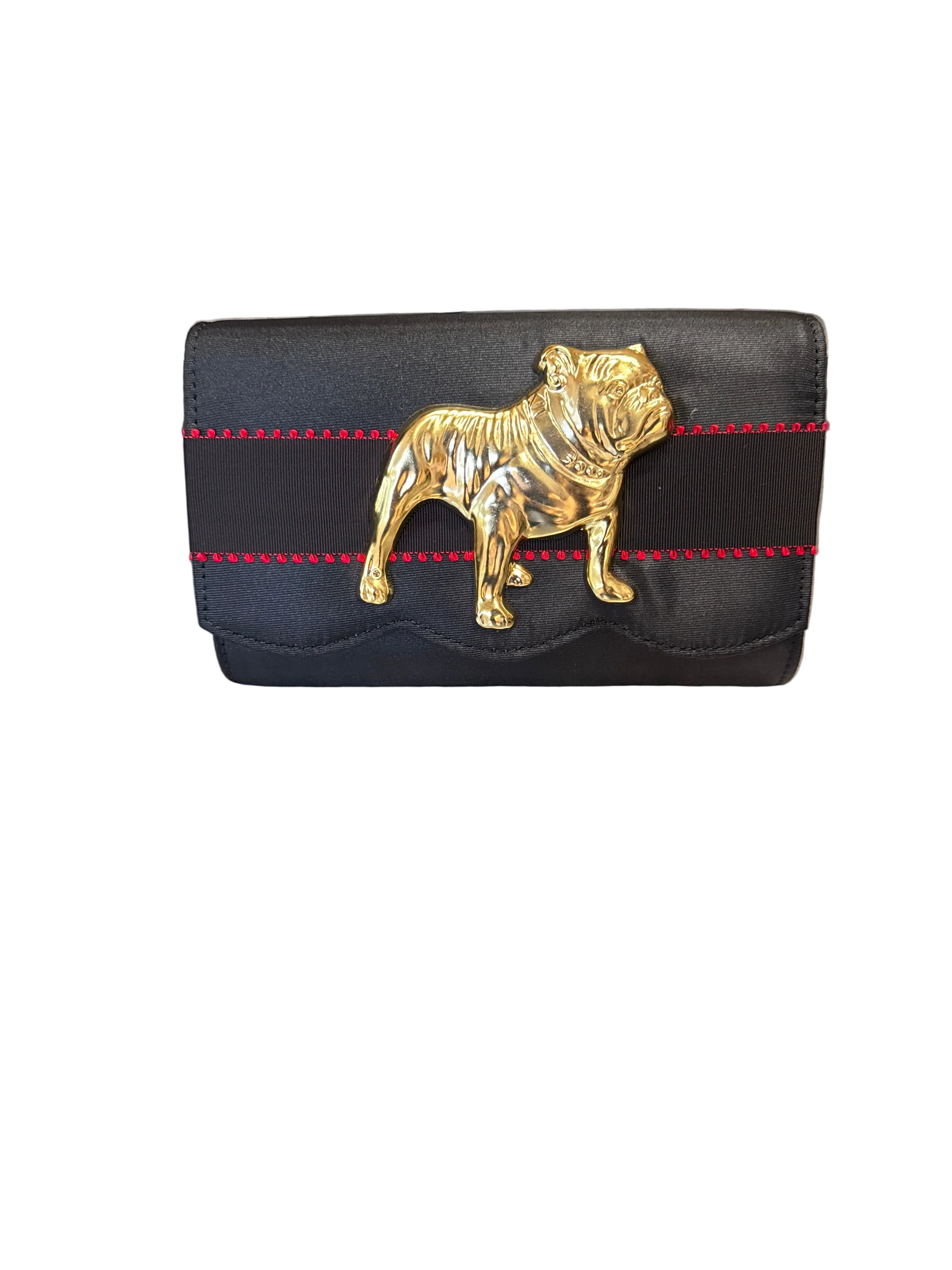 Ruby Bag | Black Scallop with Black/Red Picat Band and Bulldog