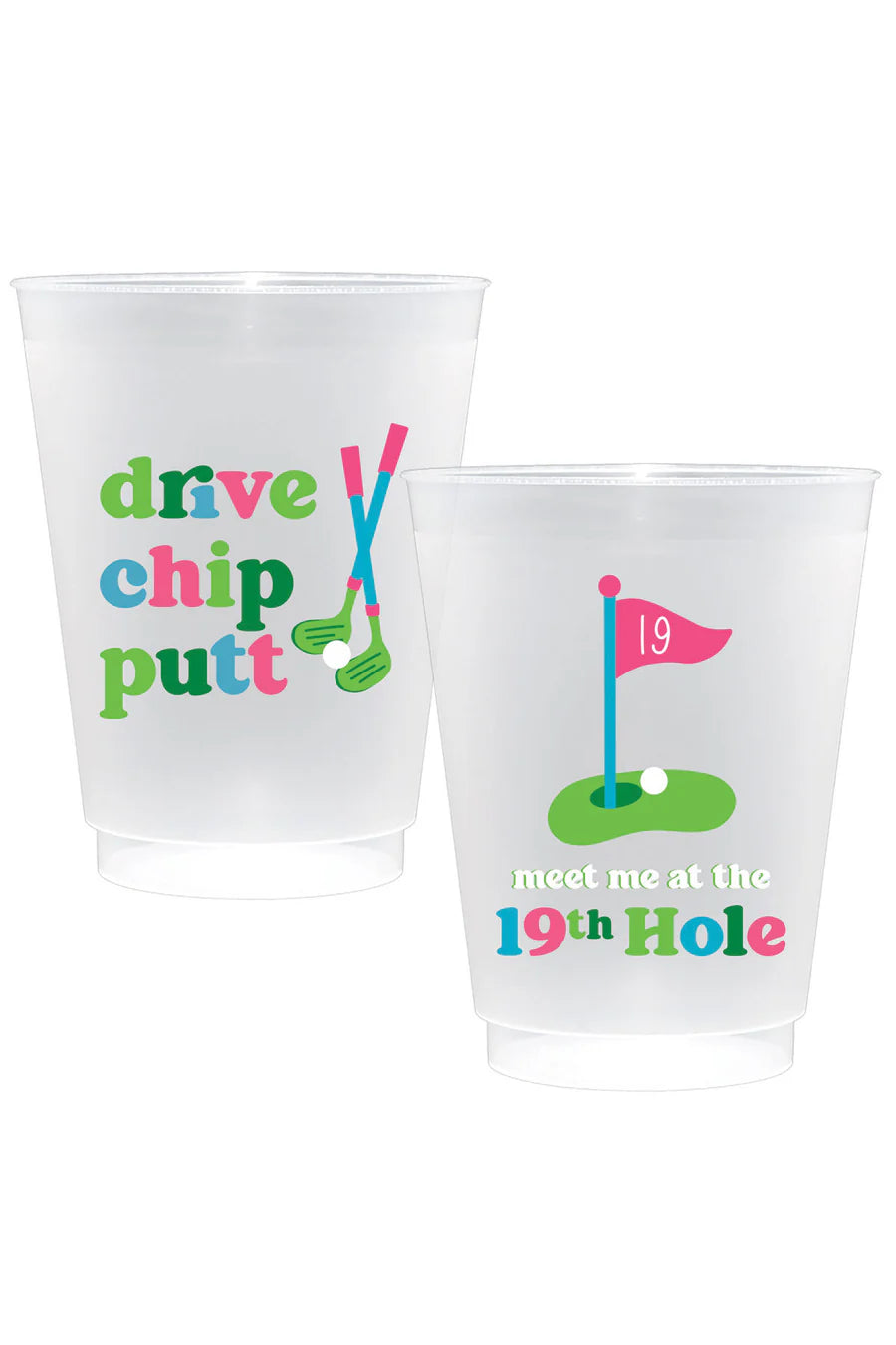 19th Hole Double Sided Shatterproof Frost Flex Cups - Set of 10