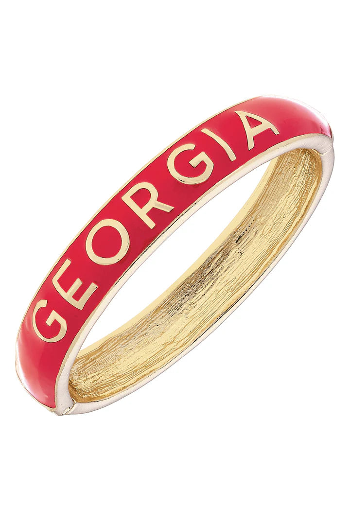 Georgia Bulldogs Enamel Hinge Bangle - Two Variants