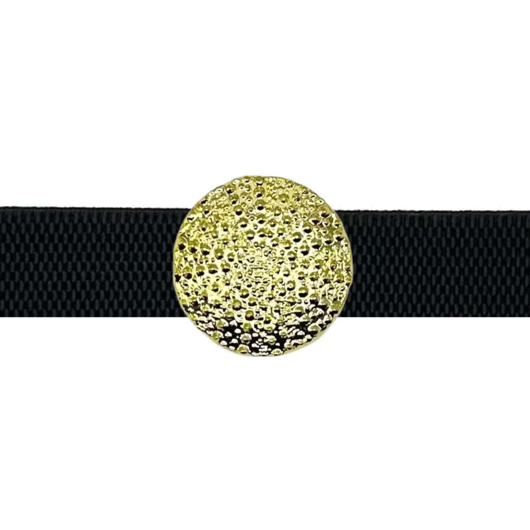 Pebbled Disc Interchangeable Artisan Belt Buckle