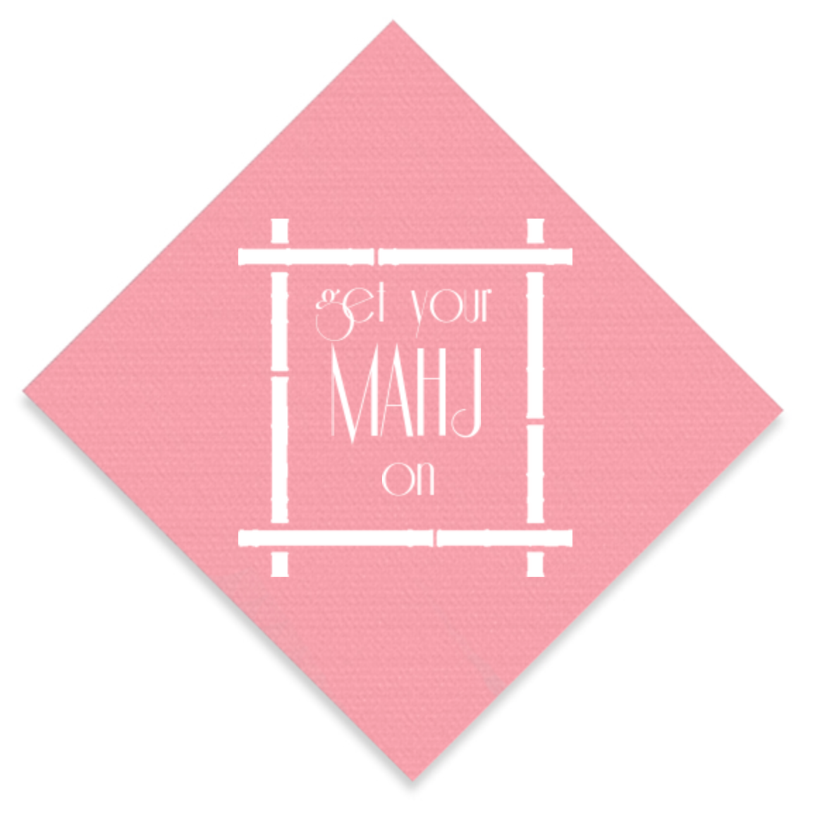 Mah Jong Cocktail Napkins: Pink